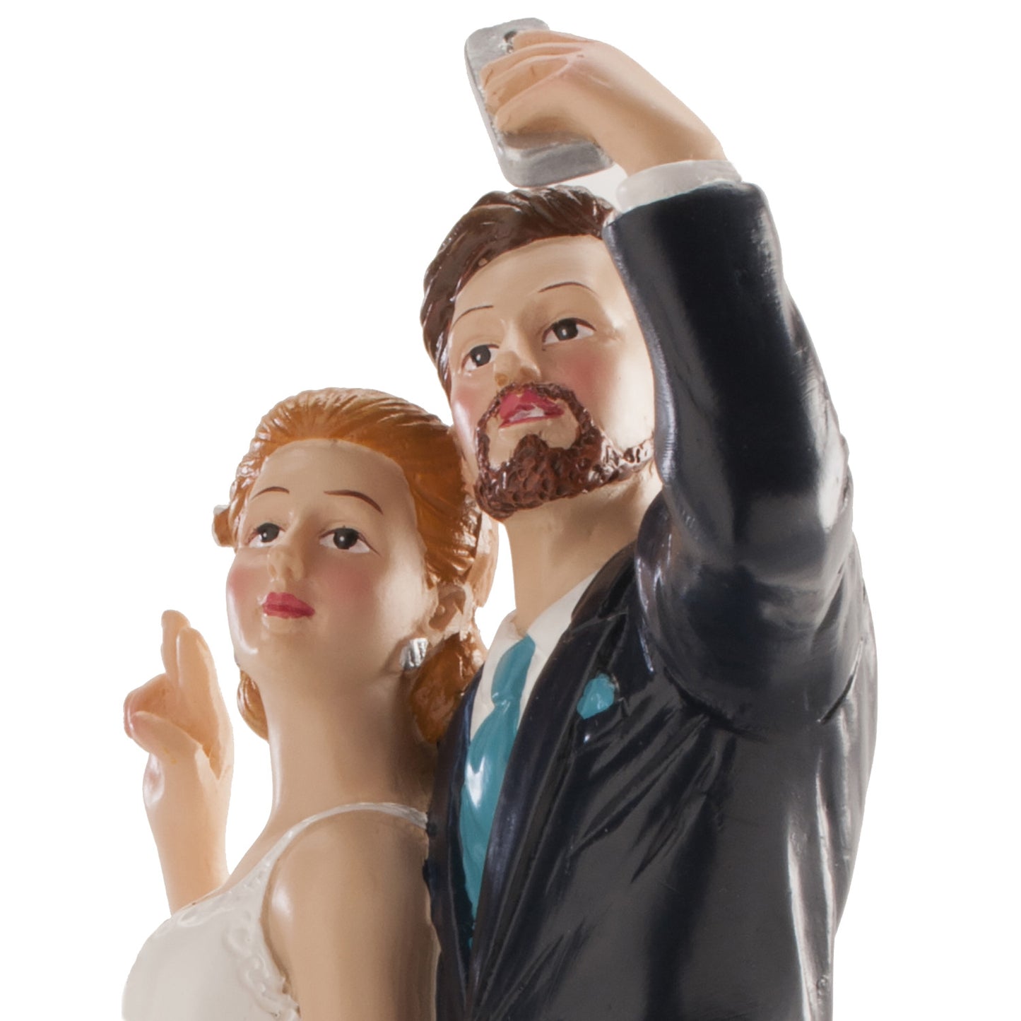 COPPIA DI SPOSI SELFIE 20CM