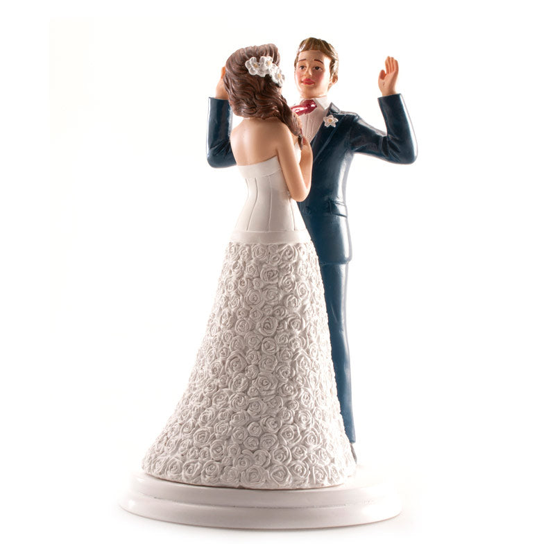 PAREJA DE BODA "MANOS ARRIBA" 20 CM