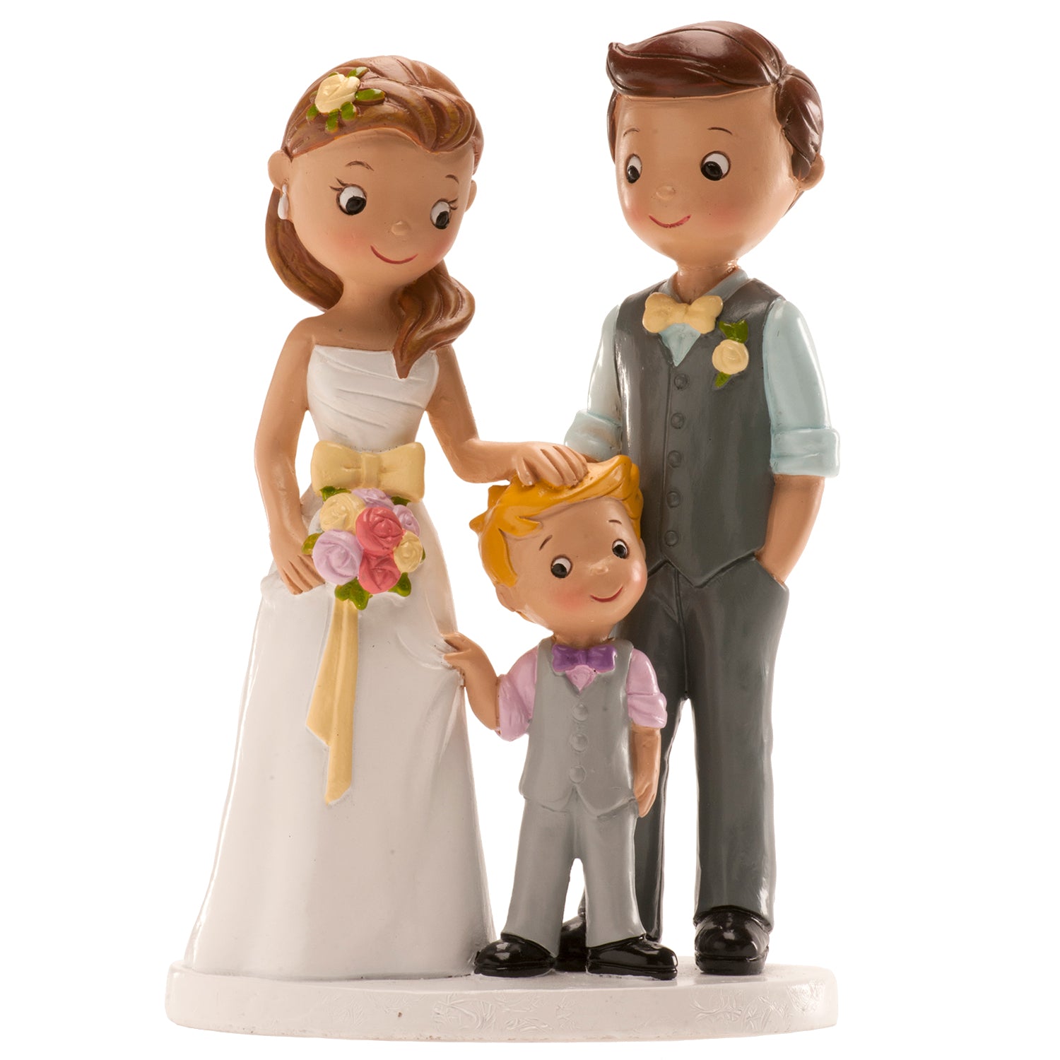 PAREJA DE BODA "CON NIÑO" 16 CM