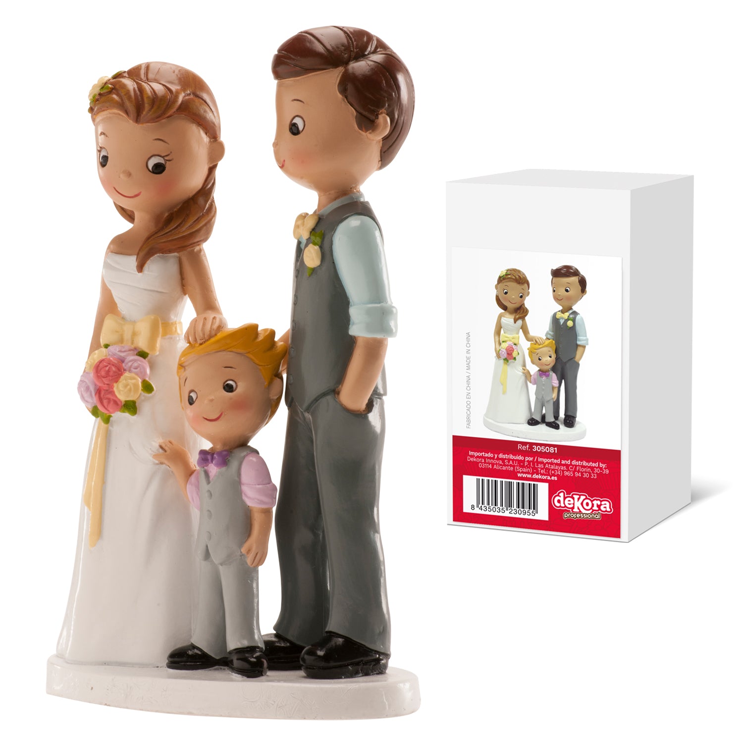 PAREJA DE BODA "CON NIÑO" 16 CM