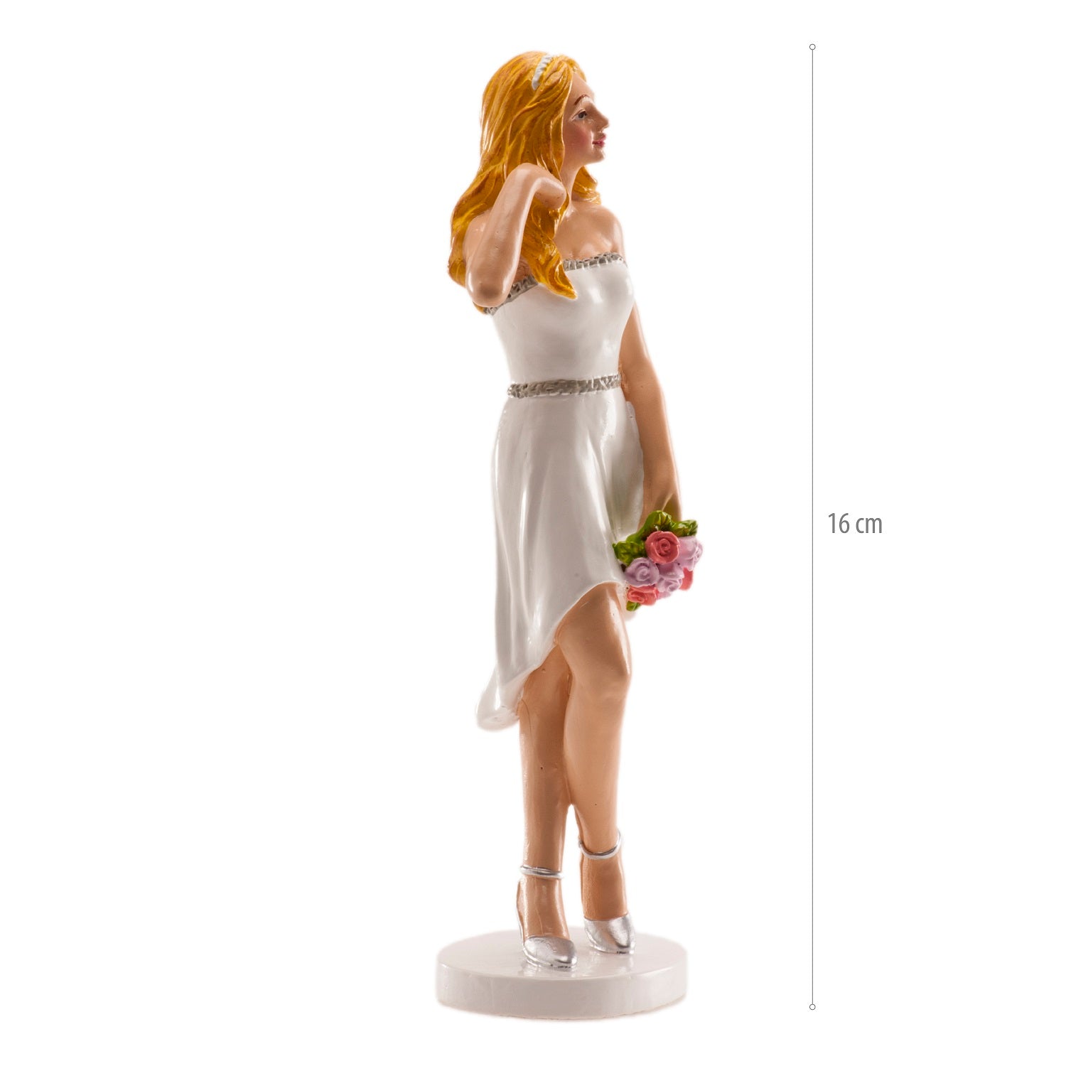WEDDING WOMAN FIGURINE "SHORT DRESS" 16 CM