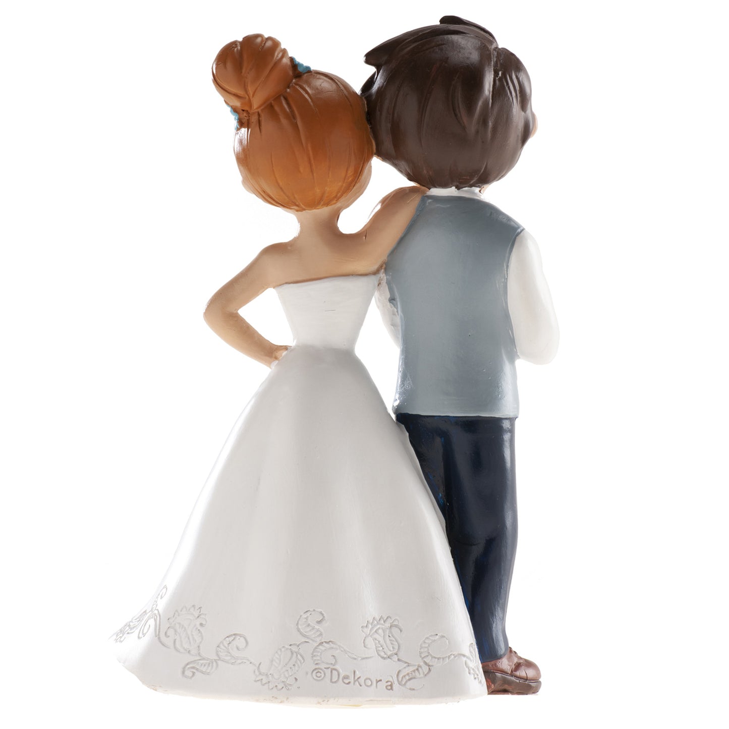 WEDDING COUPLE WITH FLOWER 16CM