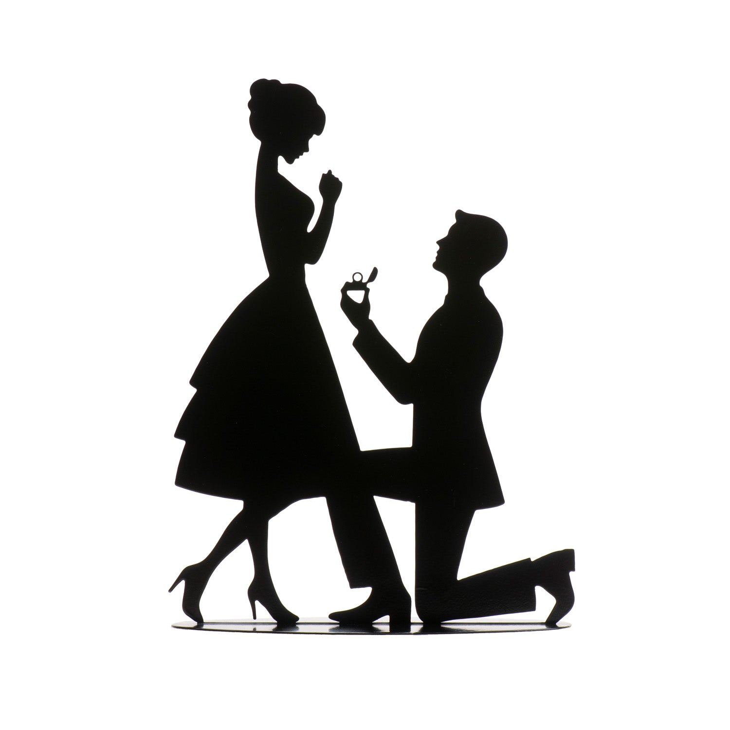 PARES DE CASAMENTO PROPOSTA DE CASAL METAL PRETO 18CM