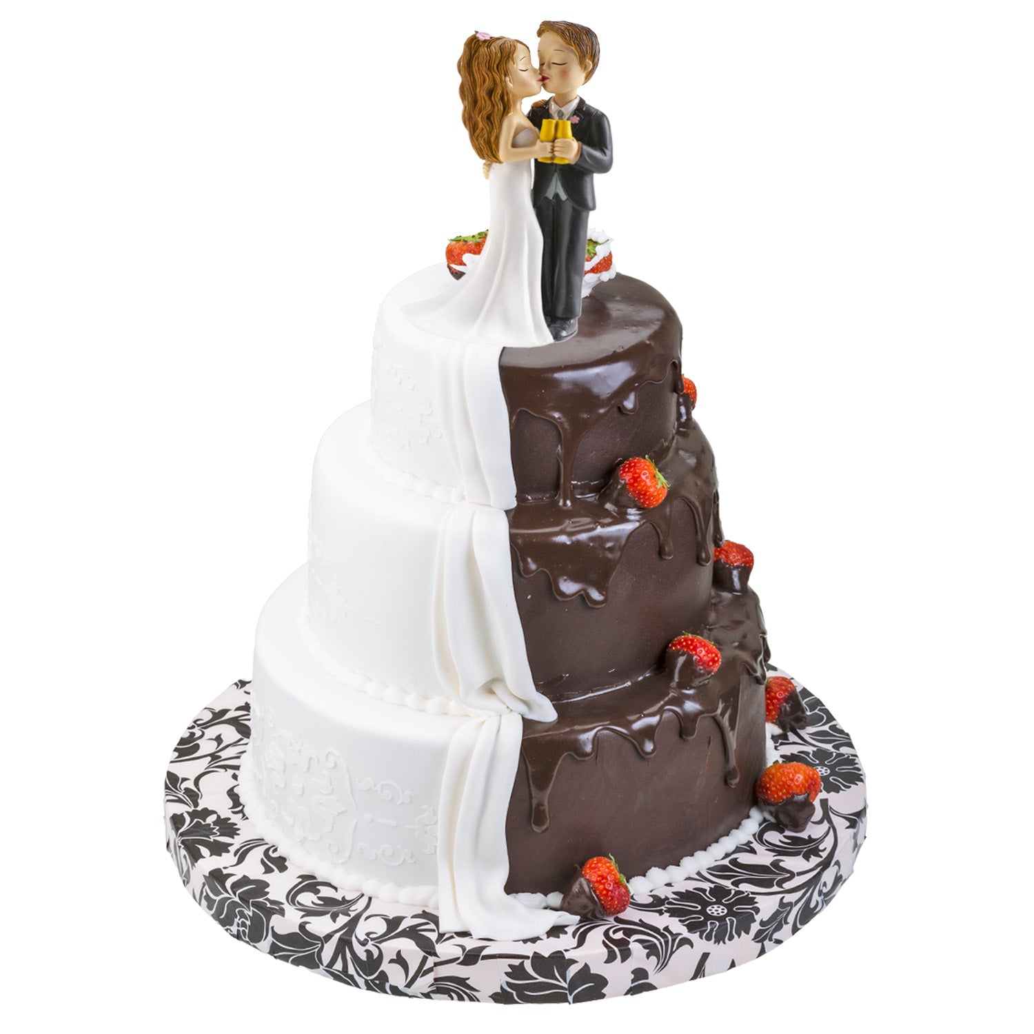 CASAL DE NOIVOS COM CHÁVENA E BEIJO 16CM