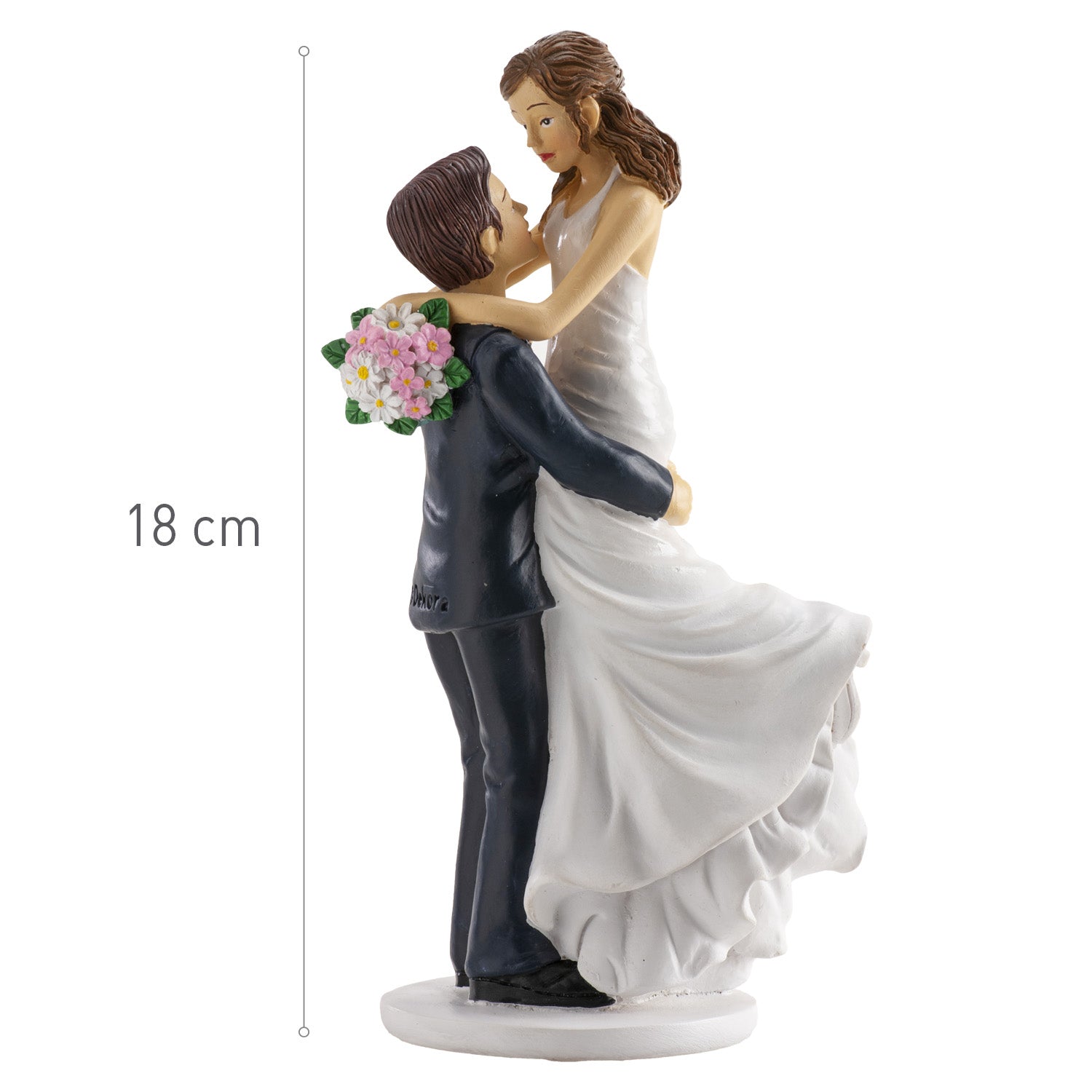 MARIAGE COUPLE MARIÉE DANS LES BRAS 18CM