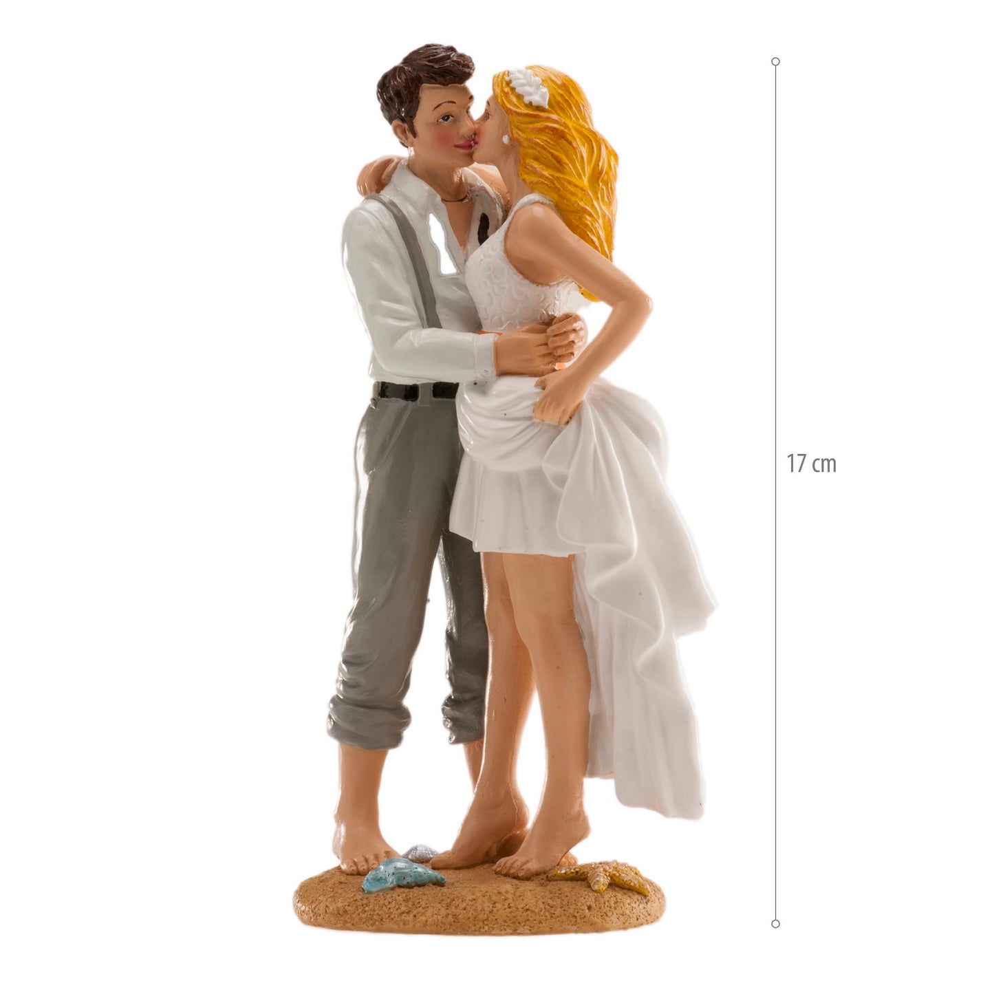 COUPLE DE MARIAGE "À LA PLAGE" 16 CM