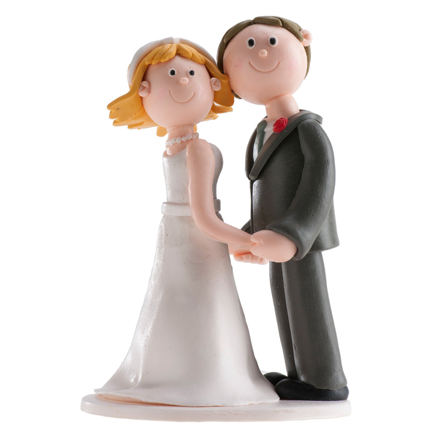 KIT RETAIL PAREJA BODA CLAY COGIDOS DE LA MANO 14CM