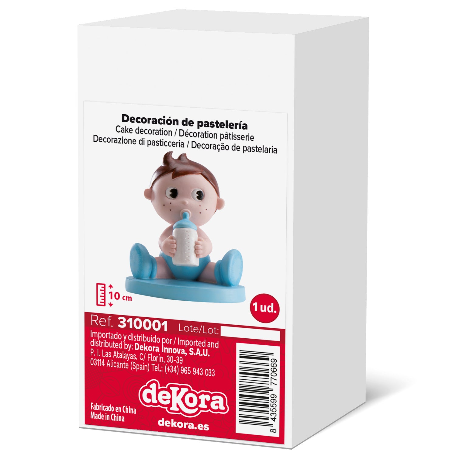 FIGURA BOLO BATISMO CRIANÇA COM GARRAFA 10-11CM