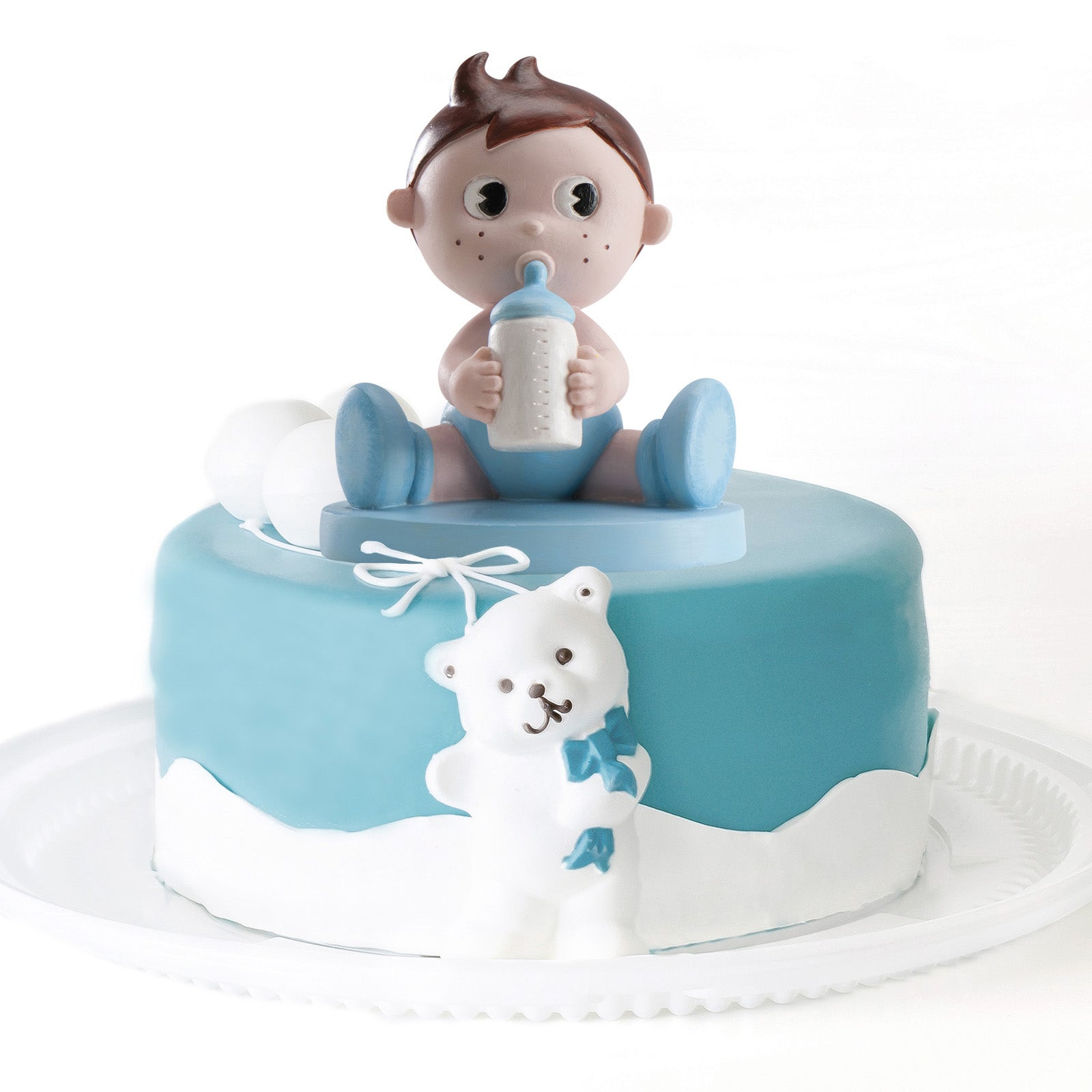 FIGURA BOLO BATISMO CRIANÇA COM GARRAFA 10-11CM