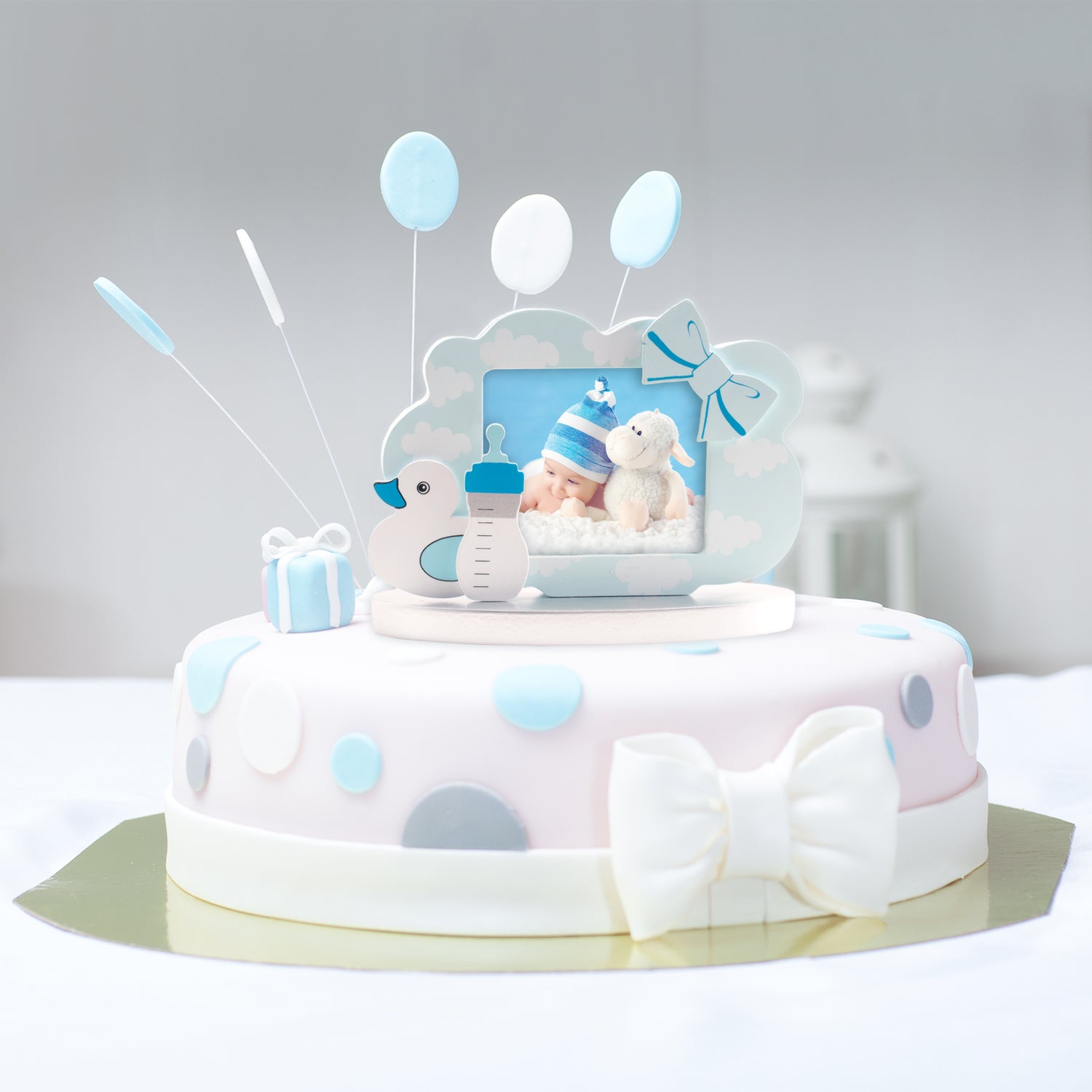 MARCO FOTOS BAUTIZO PATITO AZUL 15X10,5CM