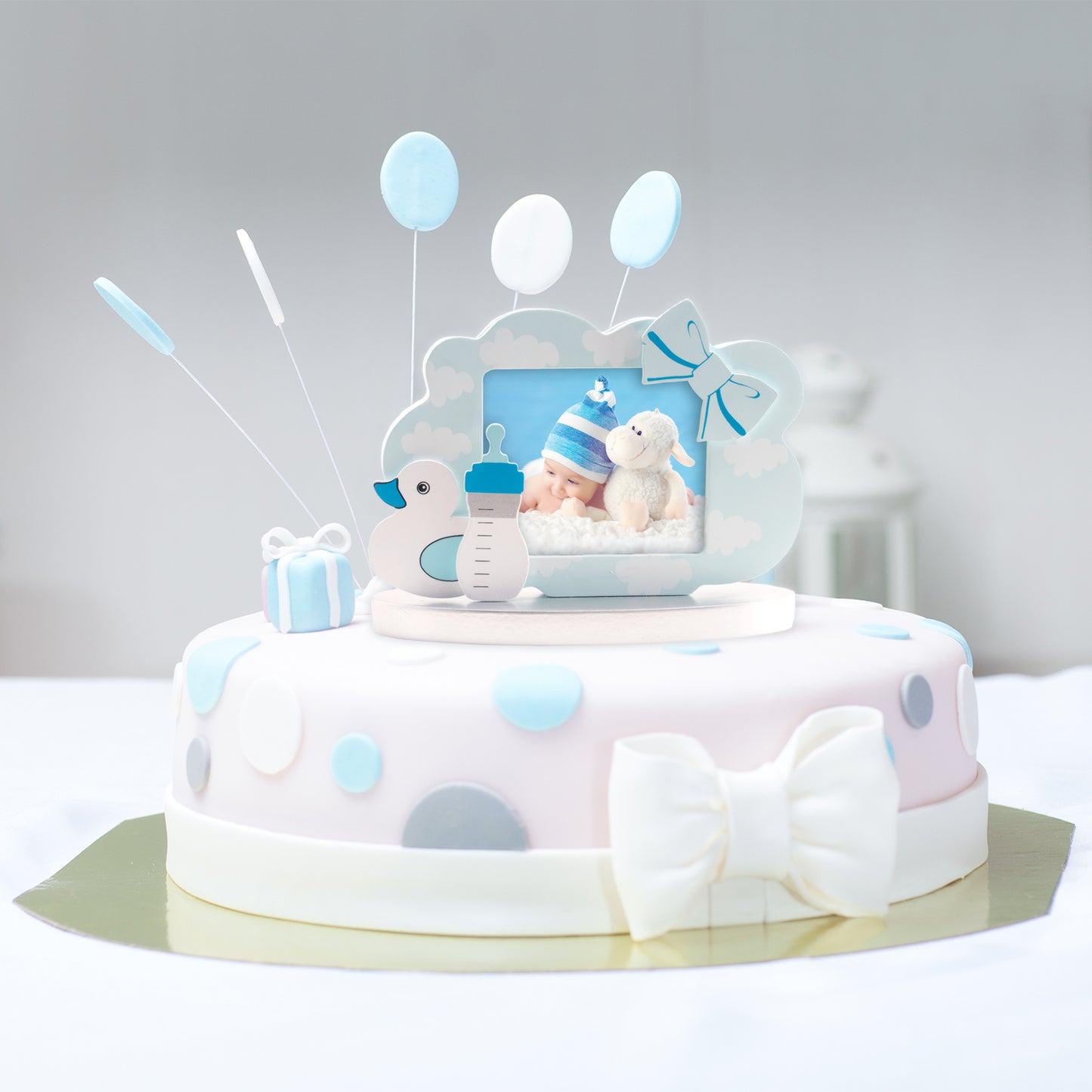 MARCO FOTOS BAUTIZO PATITO AZUL 15X10,5CM