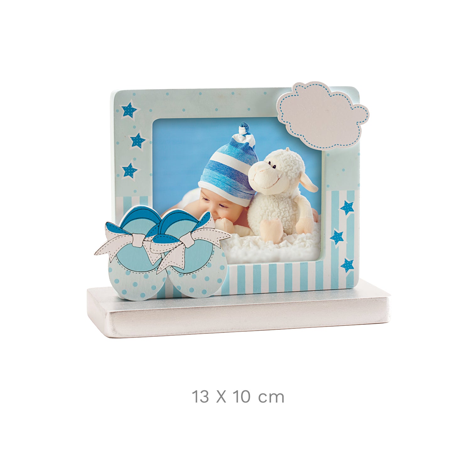 MARCO FOTOS BAUTIZO PATUCOS AZULES 13X10CM