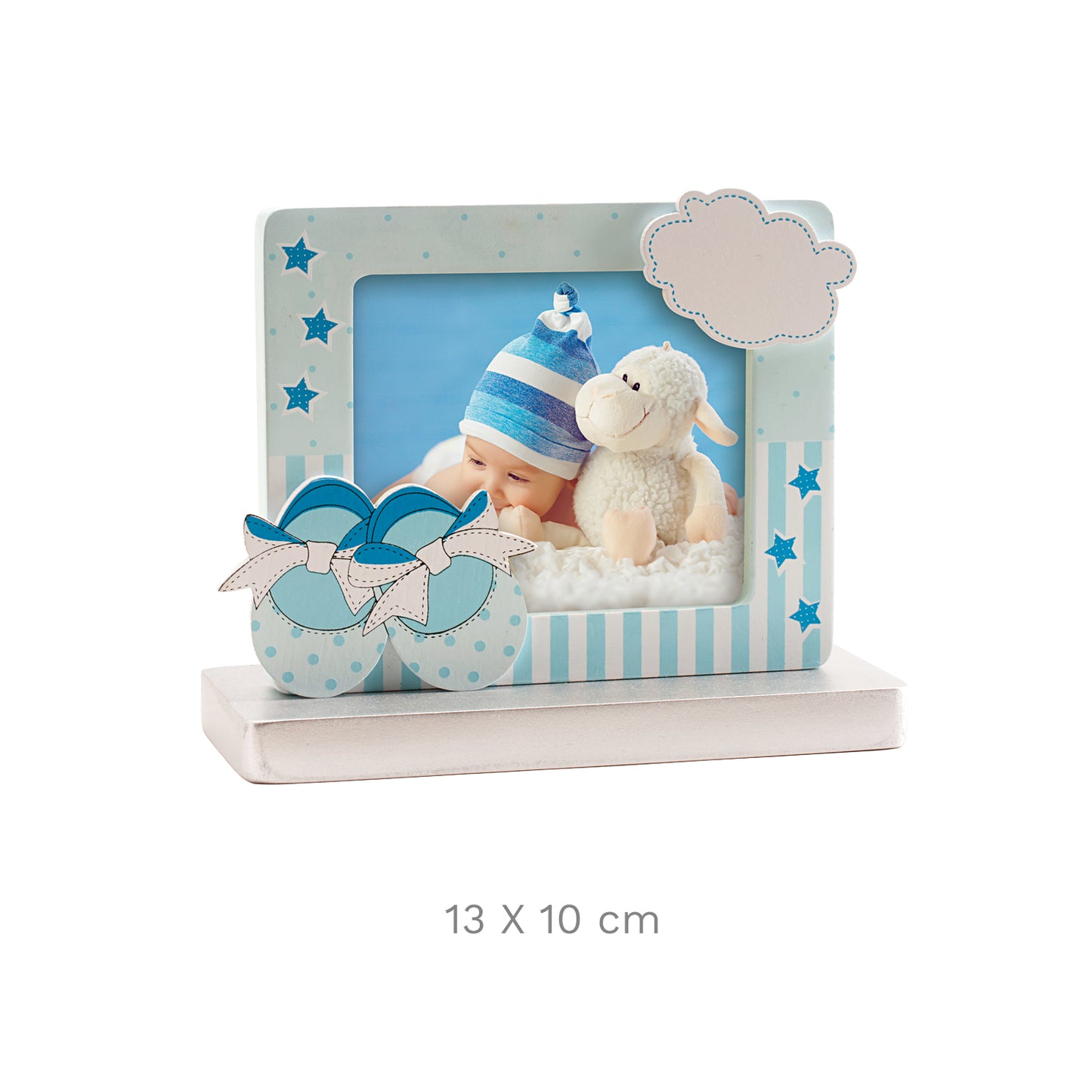 MARCO FOTOS BAUTIZO PATUCOS AZULES 13X10CM