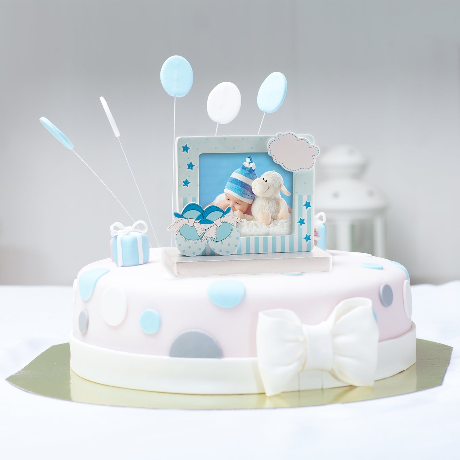 MARCO FOTOS BAUTIZO PATUCOS AZULES 13X10CM