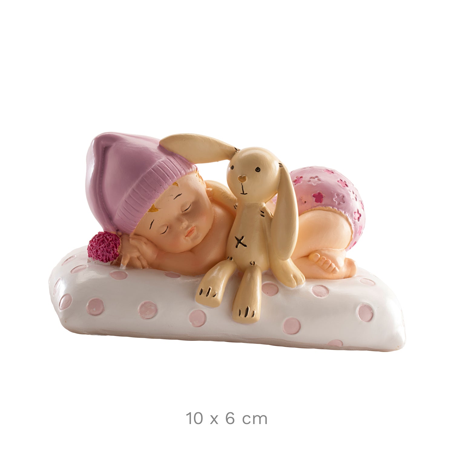 BAUTIZO BEBÉ CON PELUCHE ROSA