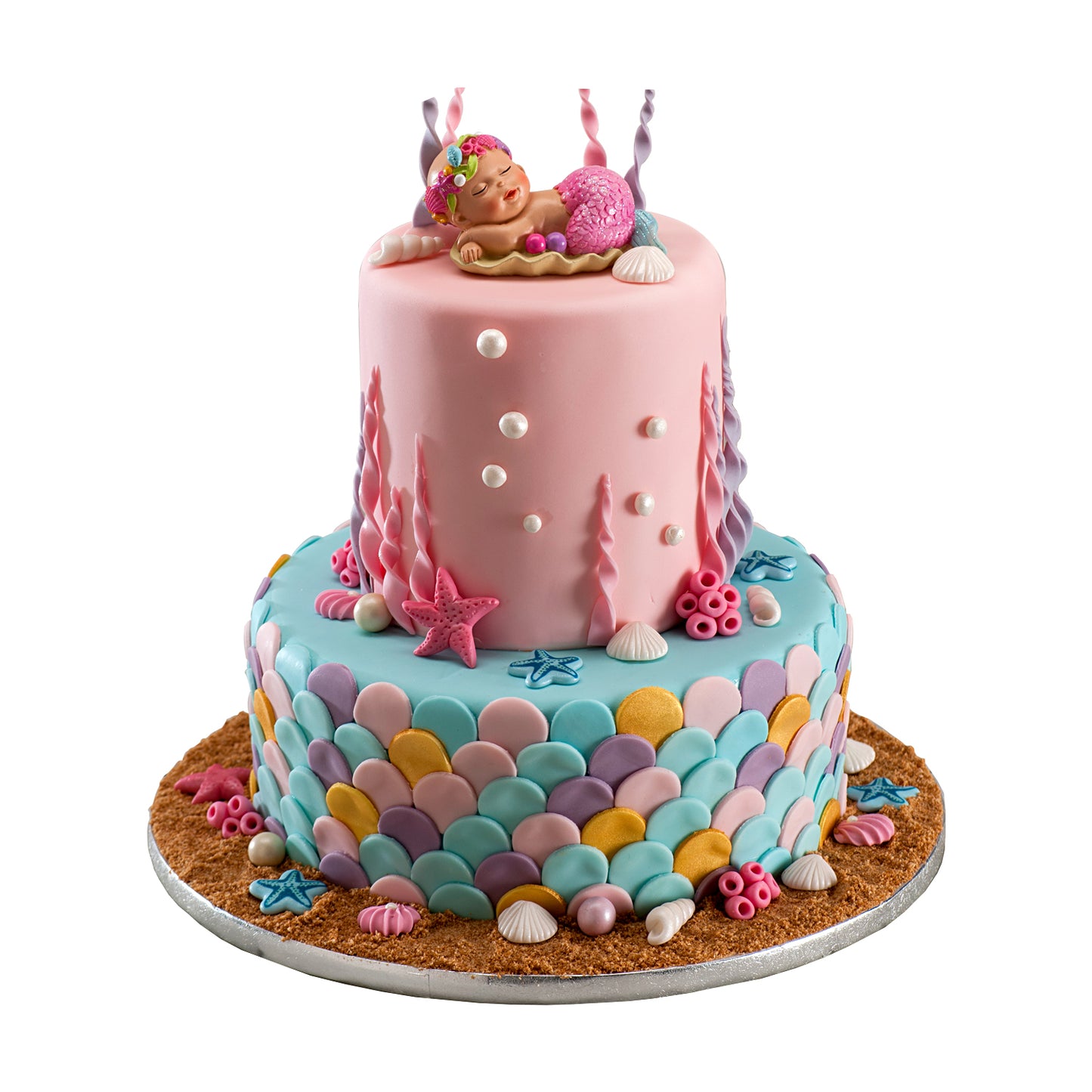 CAKE CHRISTENING FIGURINE GIRL LITTLE MERMAID 10 CM