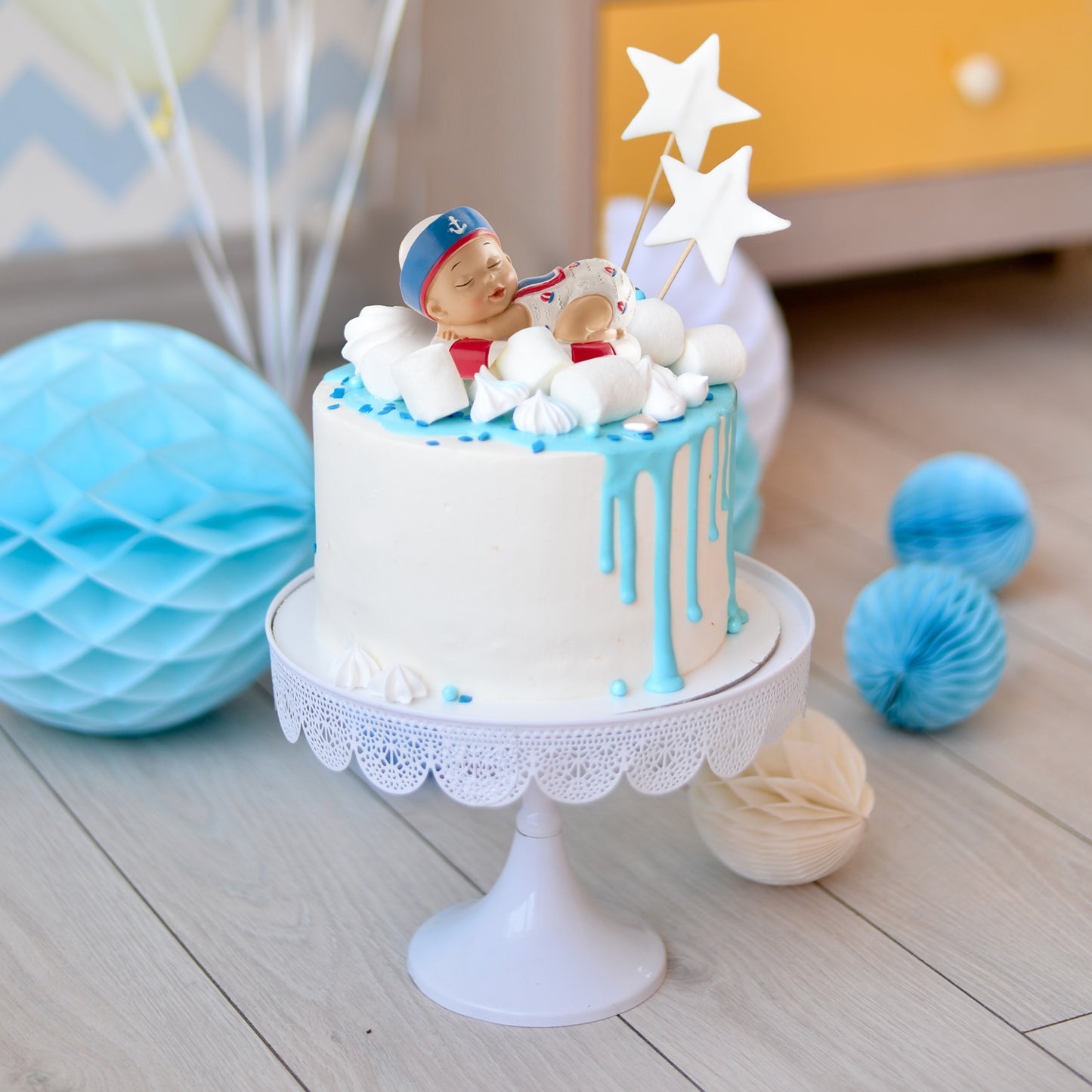 FIGURA TARTA BAUTIZO NIÑO MARINERO 10CM