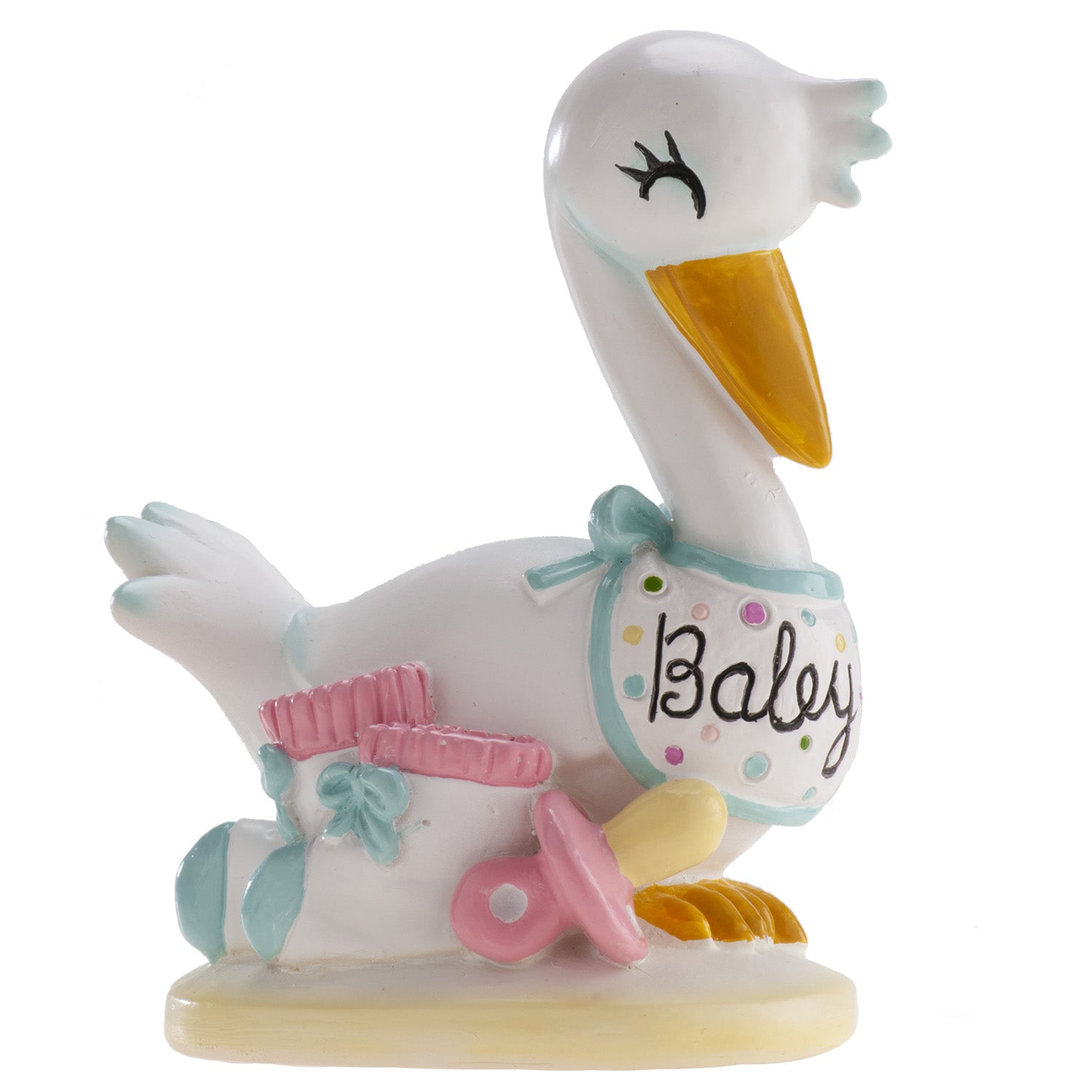FIGURA BOLO BATIZADO CEGONHA BABY 10CM