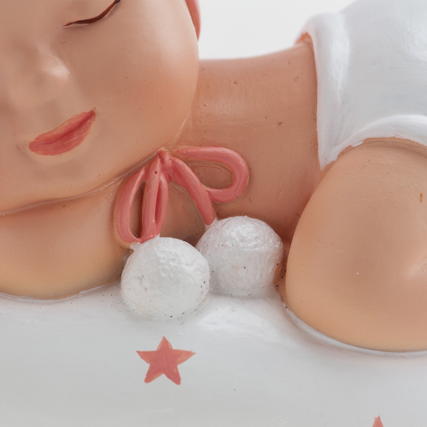 BATISMO MENINA ADORMECIDA POMPON 10 X 6 X 7 CM