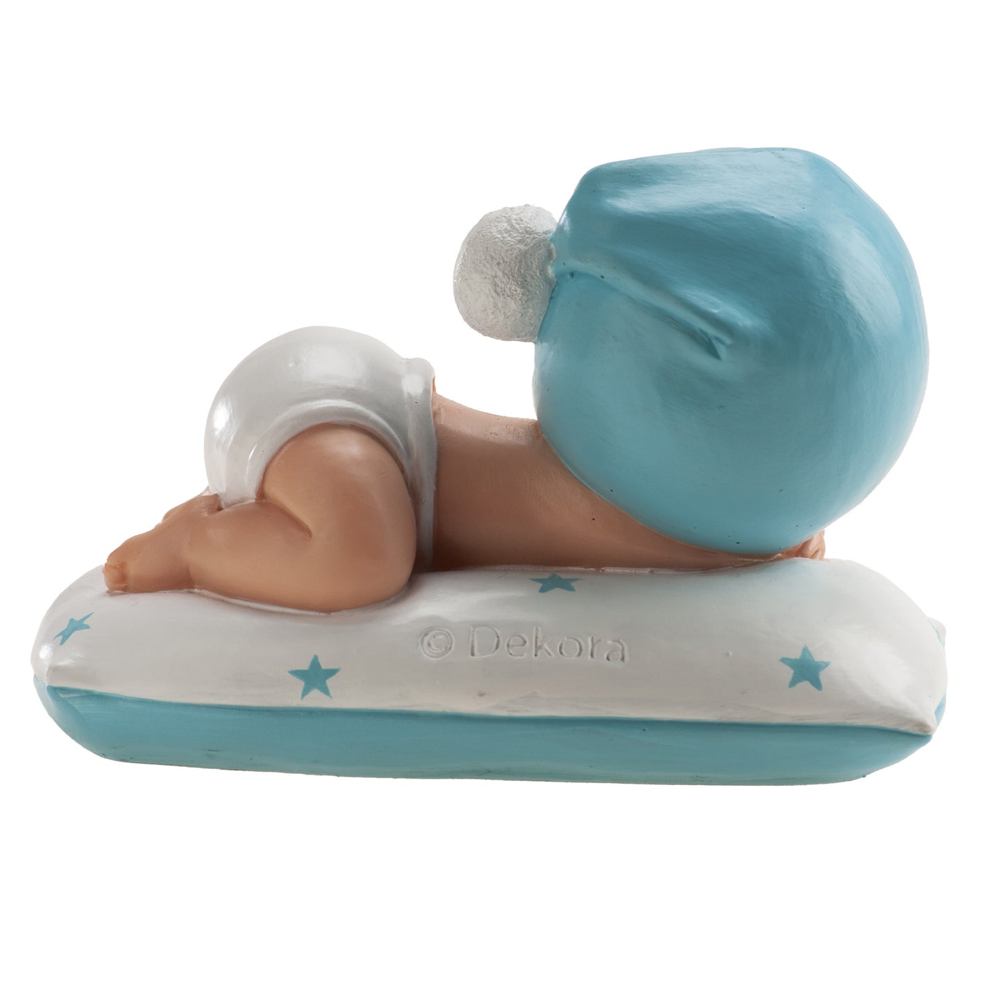 BATTESIMO BAMBINO ADDORMENTATA POMPON 10 X 6 X 7 CM