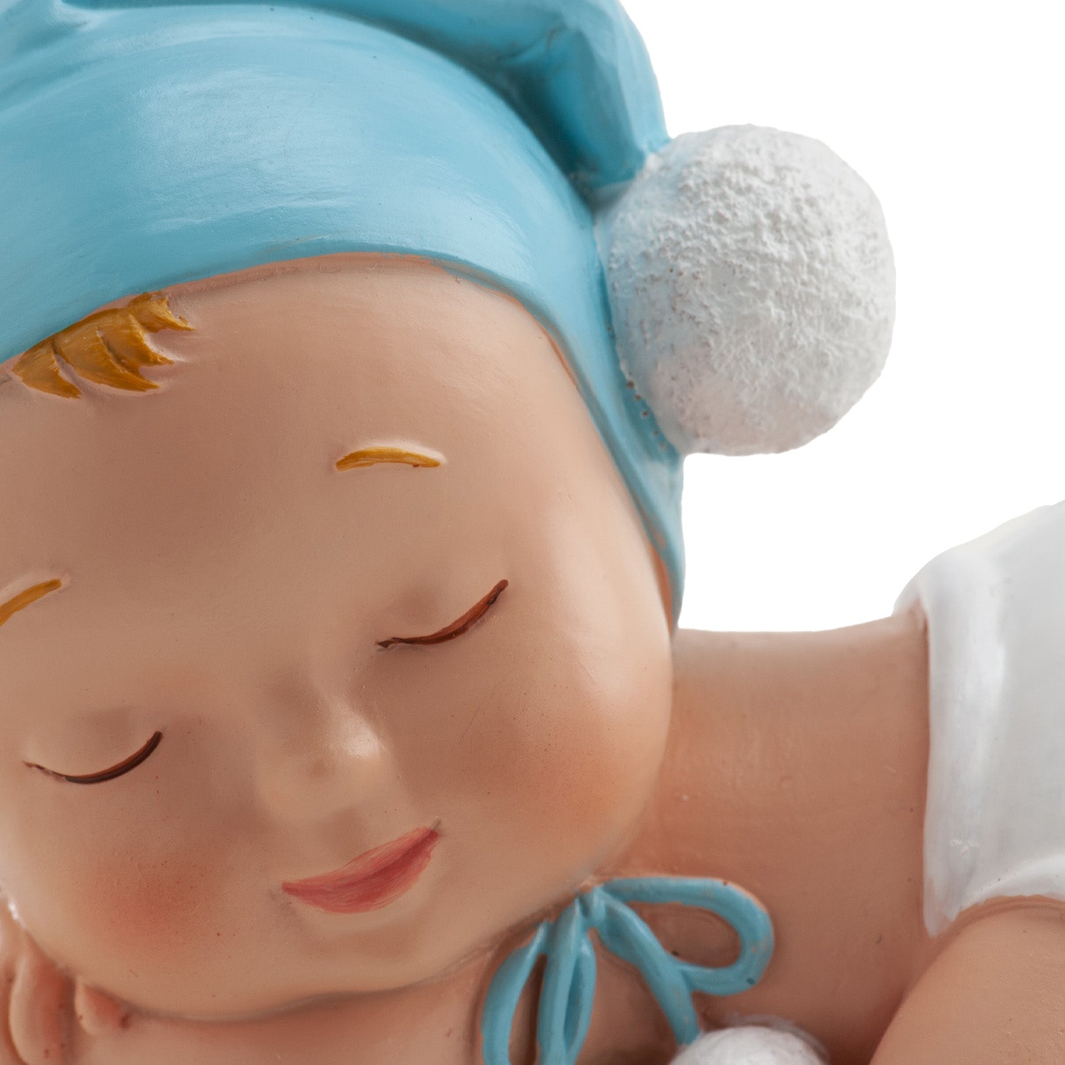 BAPTISM SLEEPING BOY POMPON 10 X 6 X 7 CM