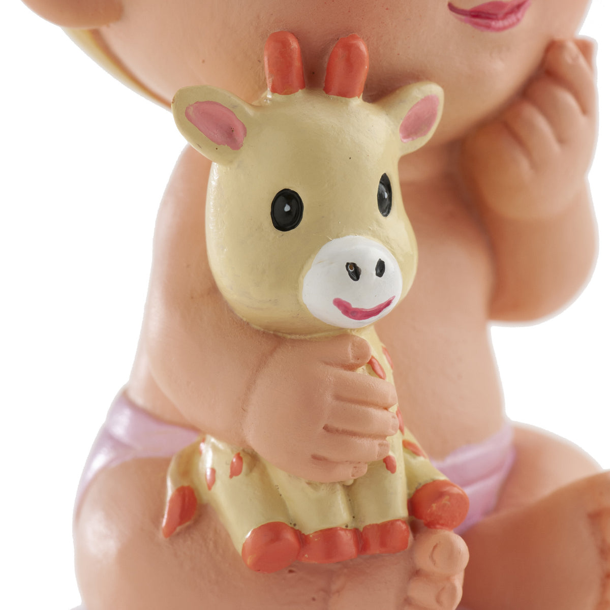 BAPTÊME FILLE AVEC GIRAFE 10,5 X 6CM