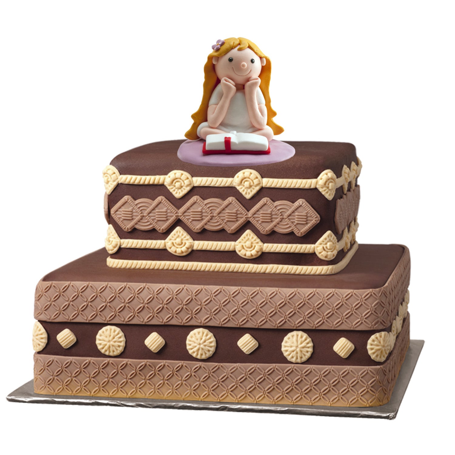 BAMBINA COMUNIONE CHE LEGGE BIBBIA CLAY 8CM