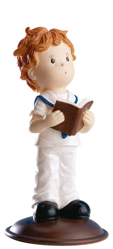 BAMBINO COMUNIONE CON BIBBIA 13,50CM