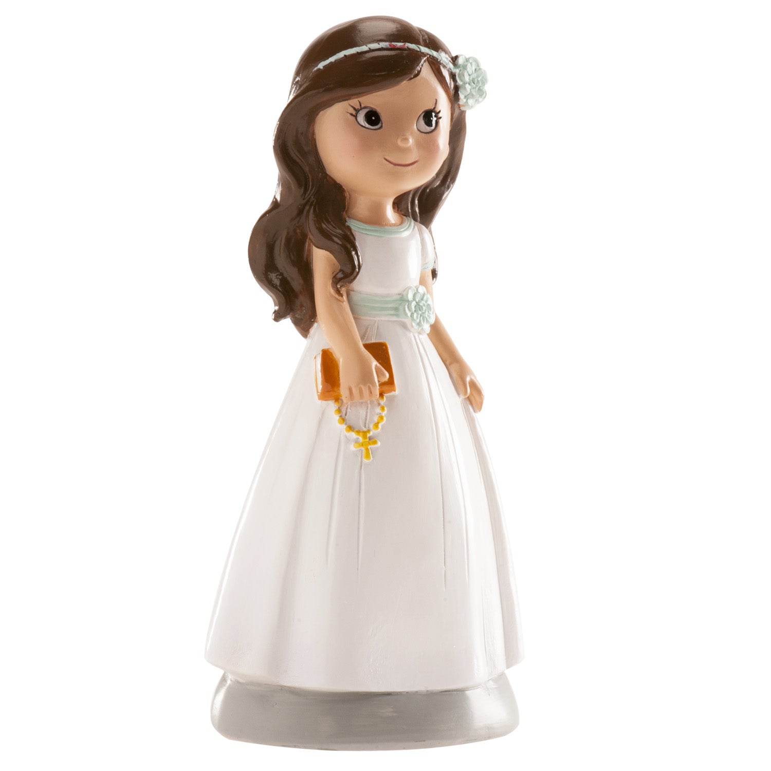COMMUNION GIRL CAKE TOPPER BLUE ACCESSORIES ELENA 13 CM