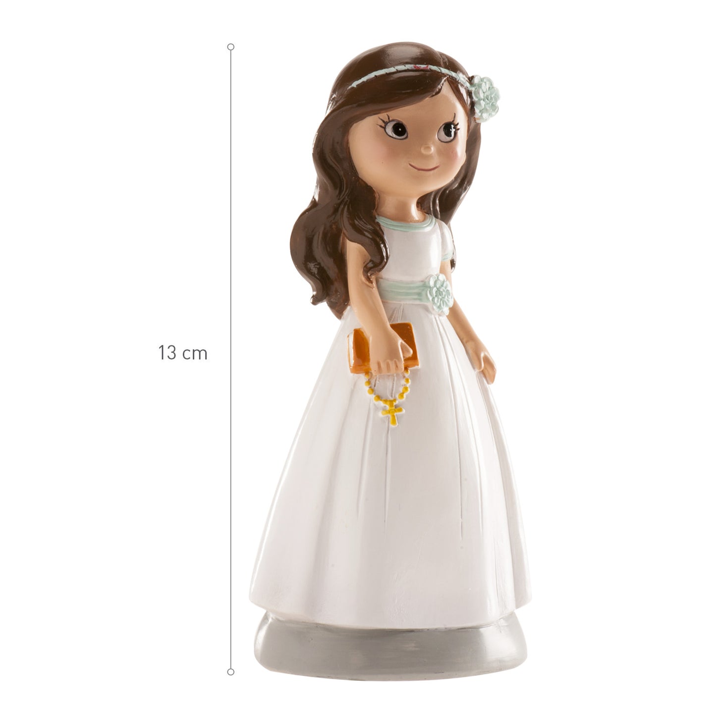 COMMUNION GIRL CAKE TOPPER BLUE ACCESSORIES ELENA 13 CM
