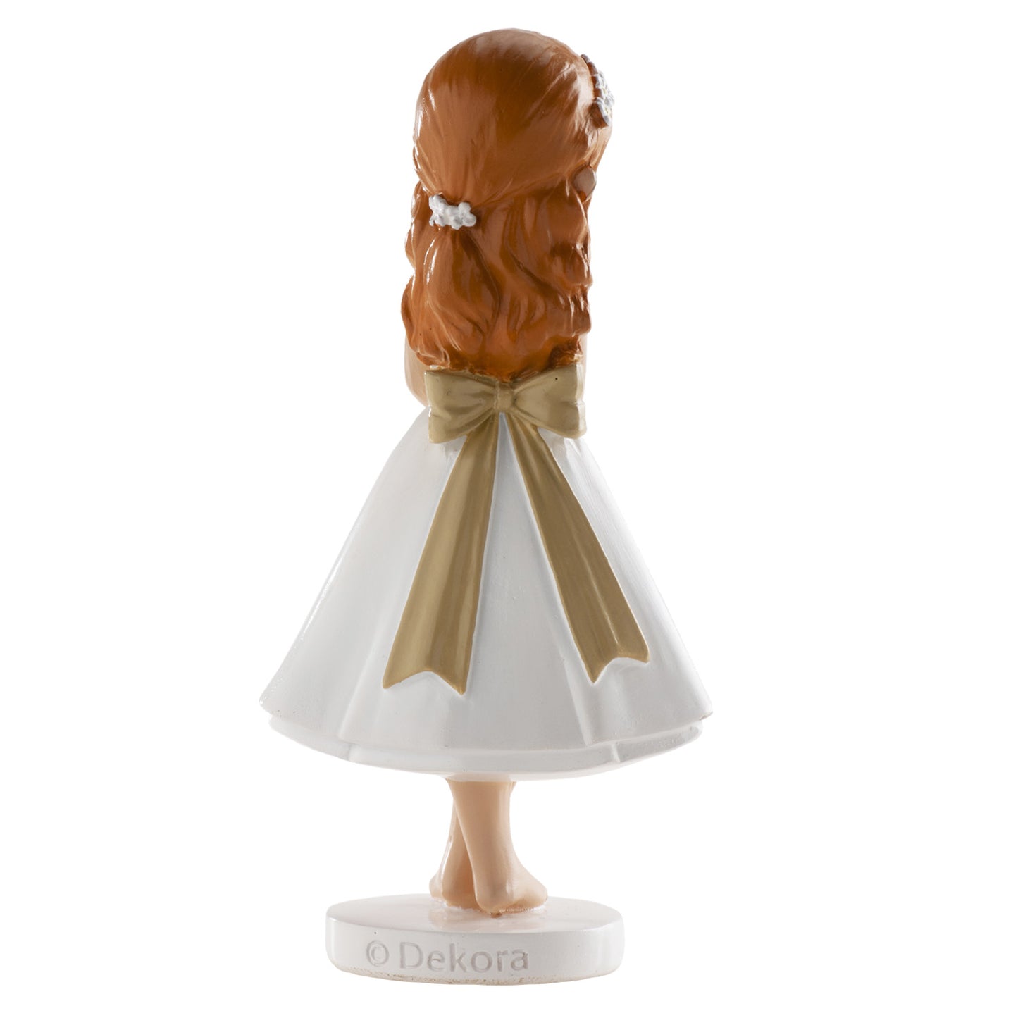 FIGURINE GÂTEAU COMMUNION FILLE PIEDS NUS 13 CM