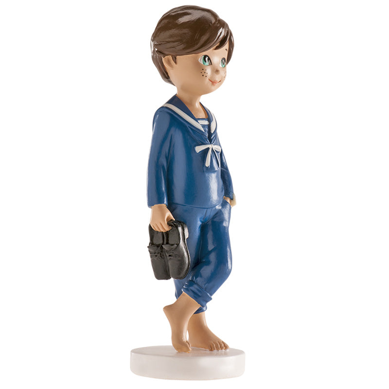 COMMUNION BOY CAKE TOPPER BAREFOOT 13 CM