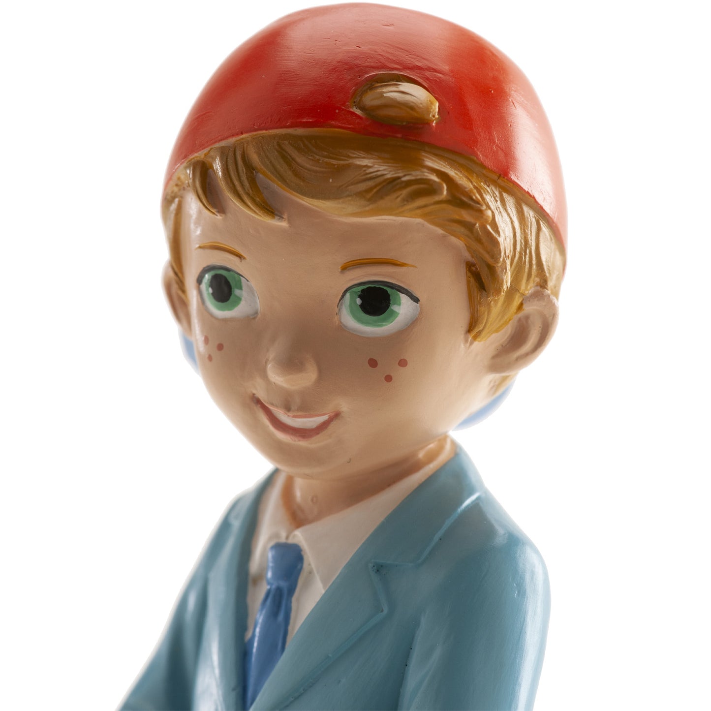 FIGURINE COMMUNION GARÇON PLANCHE À ROULETTE 16,3CM