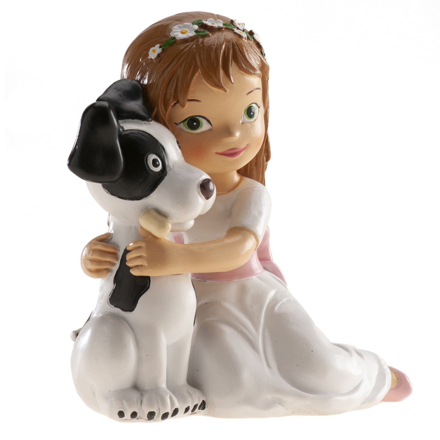 FIGURINE GATEAU COMMUNION CHIEN 11,50CM