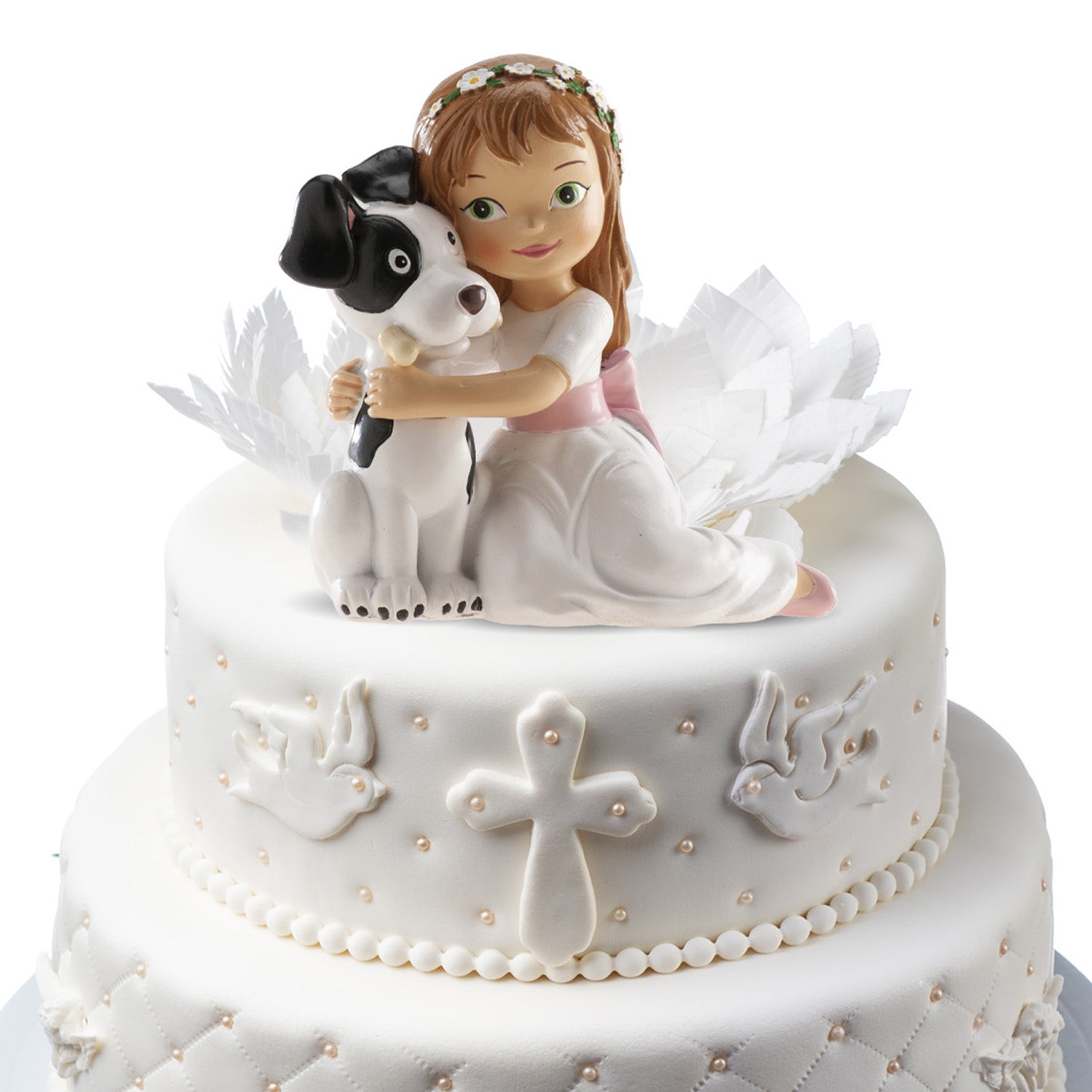 FIGURINE GATEAU COMMUNION CHIEN 11,50CM