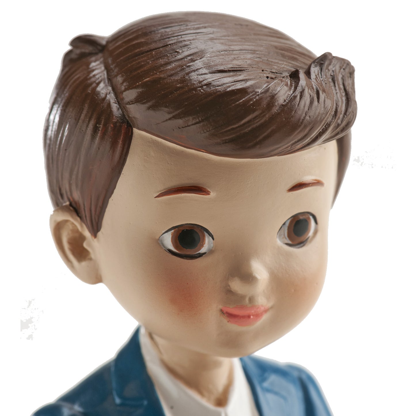 MENINO BOLO COMUNHÃO ROSARIO AZUL MARINHO 16CM