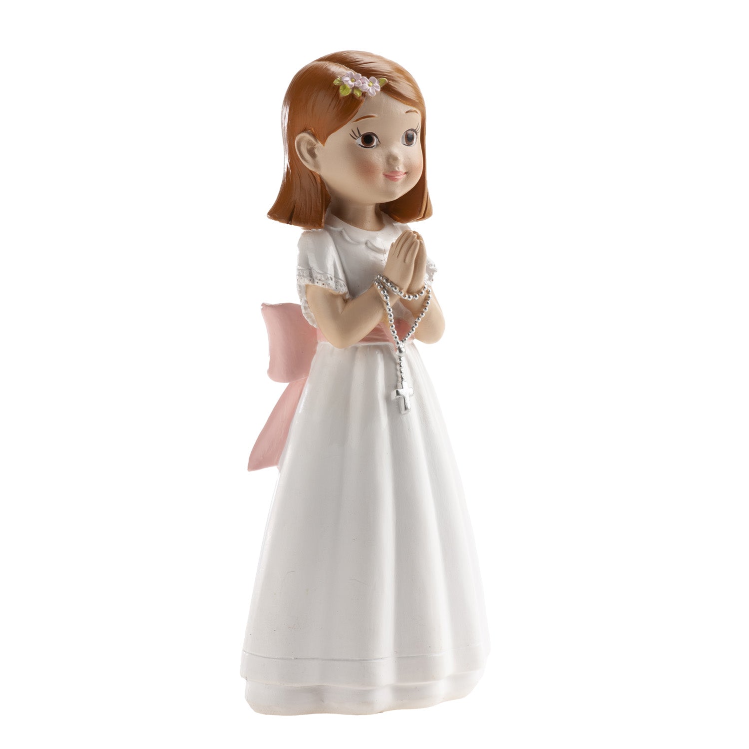 NIÑA COMUNIÓN ROSARIO LAZO ROSA 16CM