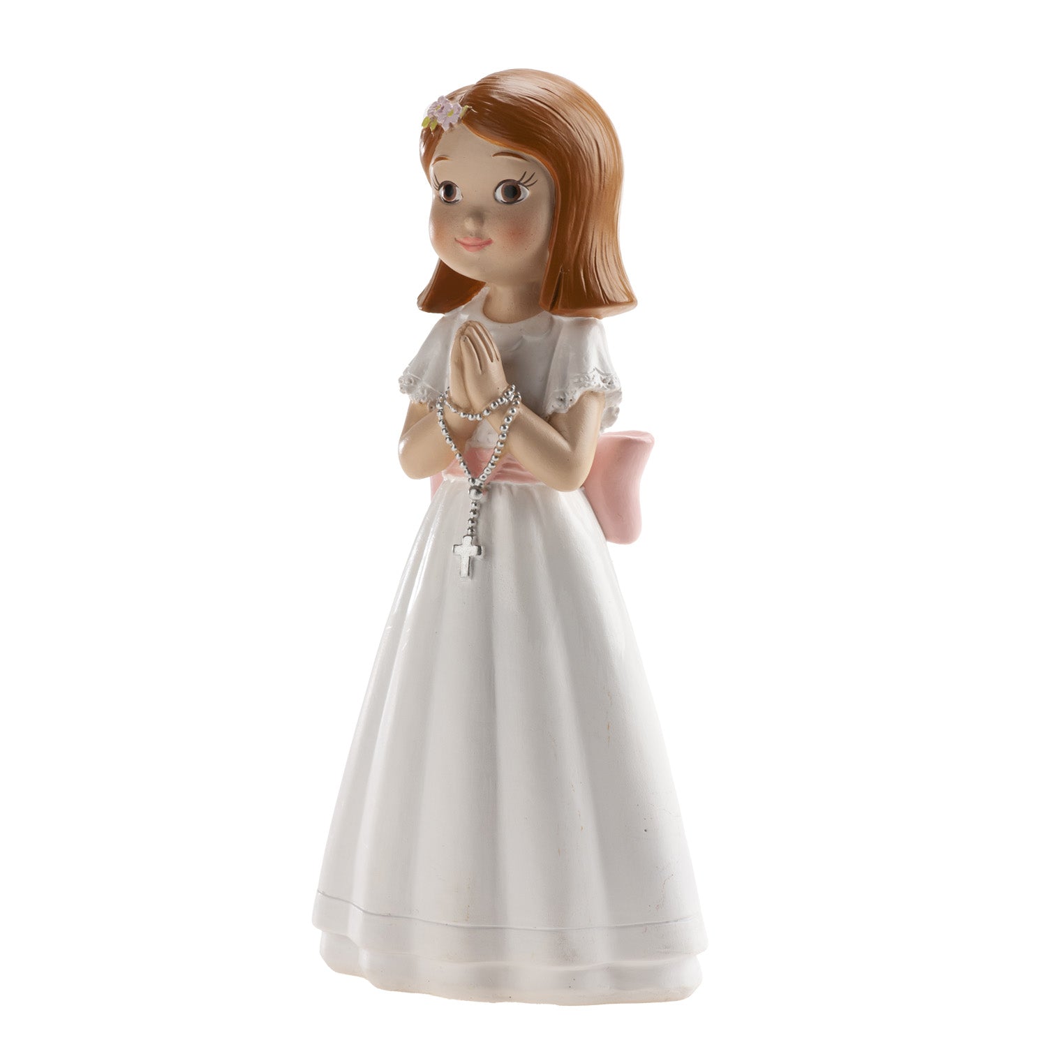 NIÑA COMUNIÓN ROSARIO LAZO ROSA 16CM