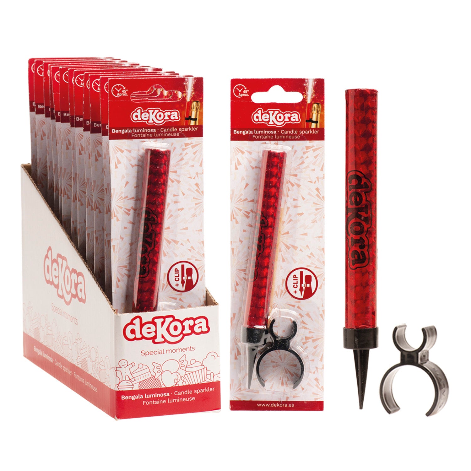 FONTAINE LUMINEUSE AVEC CLIP 15CM