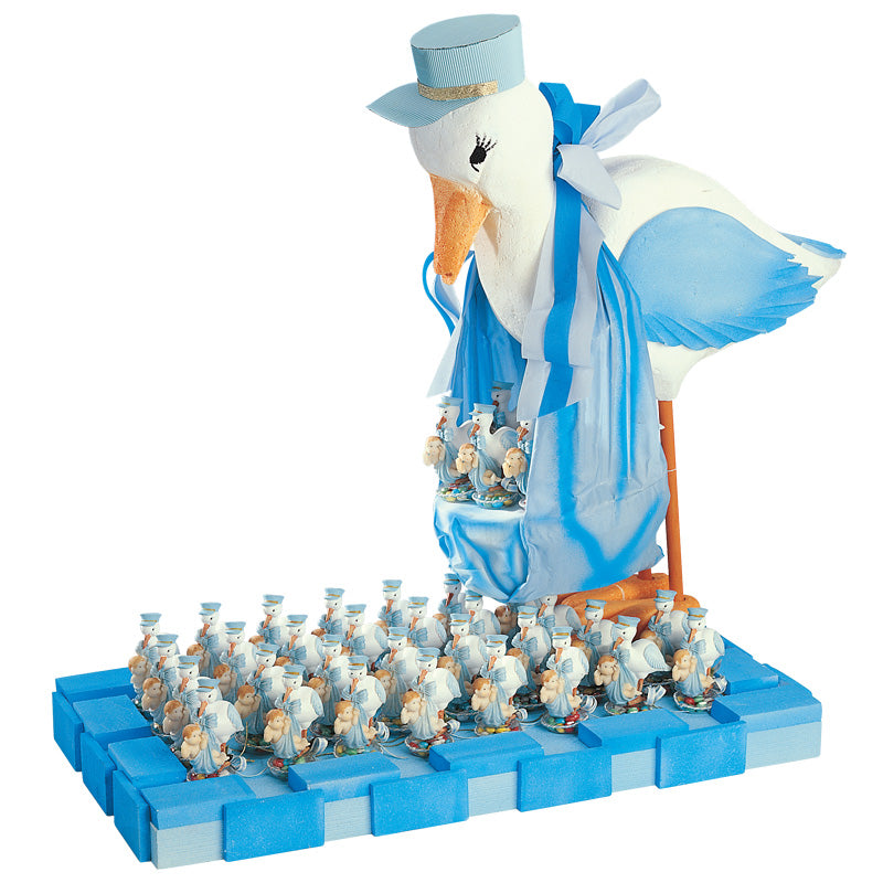 PRESENTACION CIGÜEÑA CON GORRA AZUL