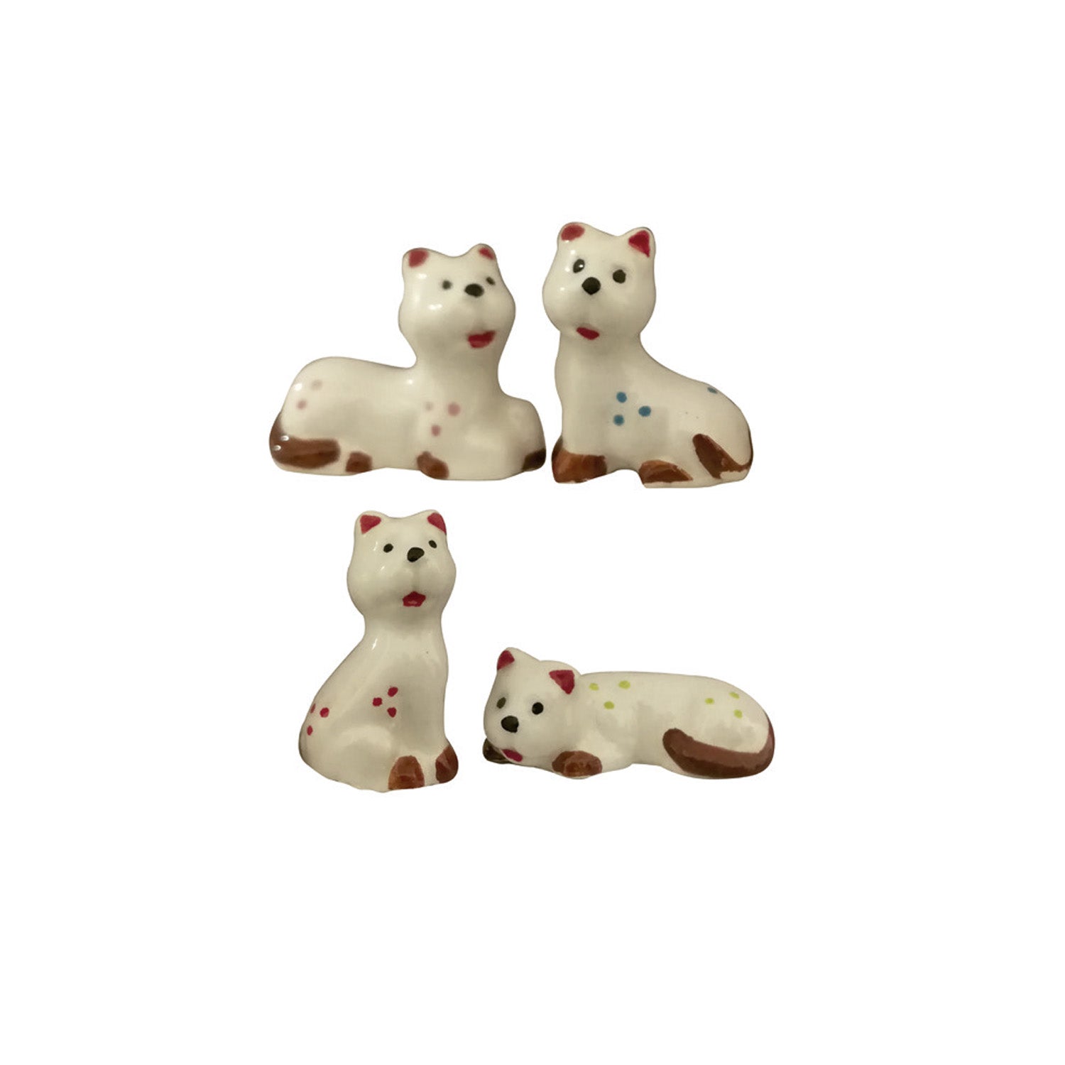 STATUETTE NATALIZIE GATTI 3,5-4CM PORCELLANA