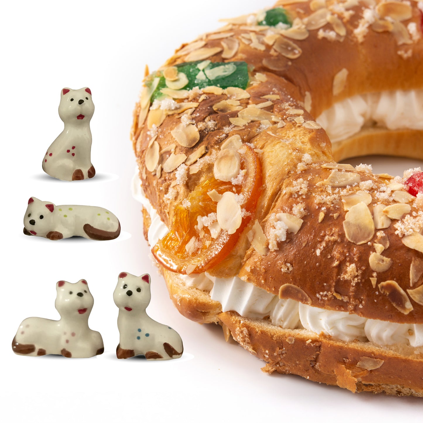 FIGURAS CERAMICA ROSCÓN 3D GATOS 3-3.5CM