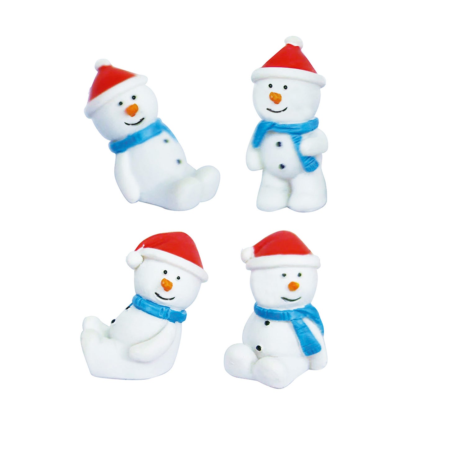 FIGURES RÉSINE POUR GALETTE DES ROIS SNOWMEN 3~3.5CM