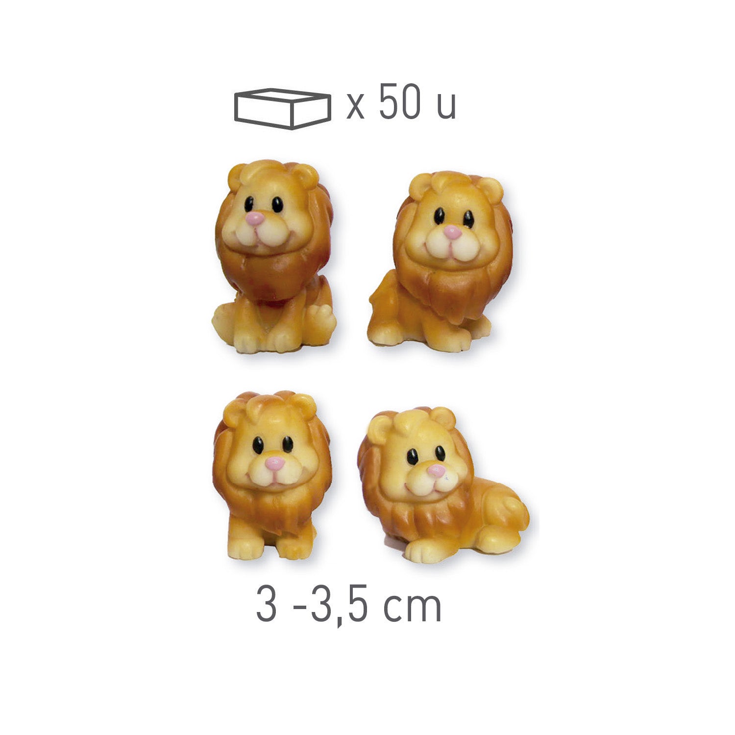 FIGURINE DI LEONI IN POLIRESINA 3-3,5 CM