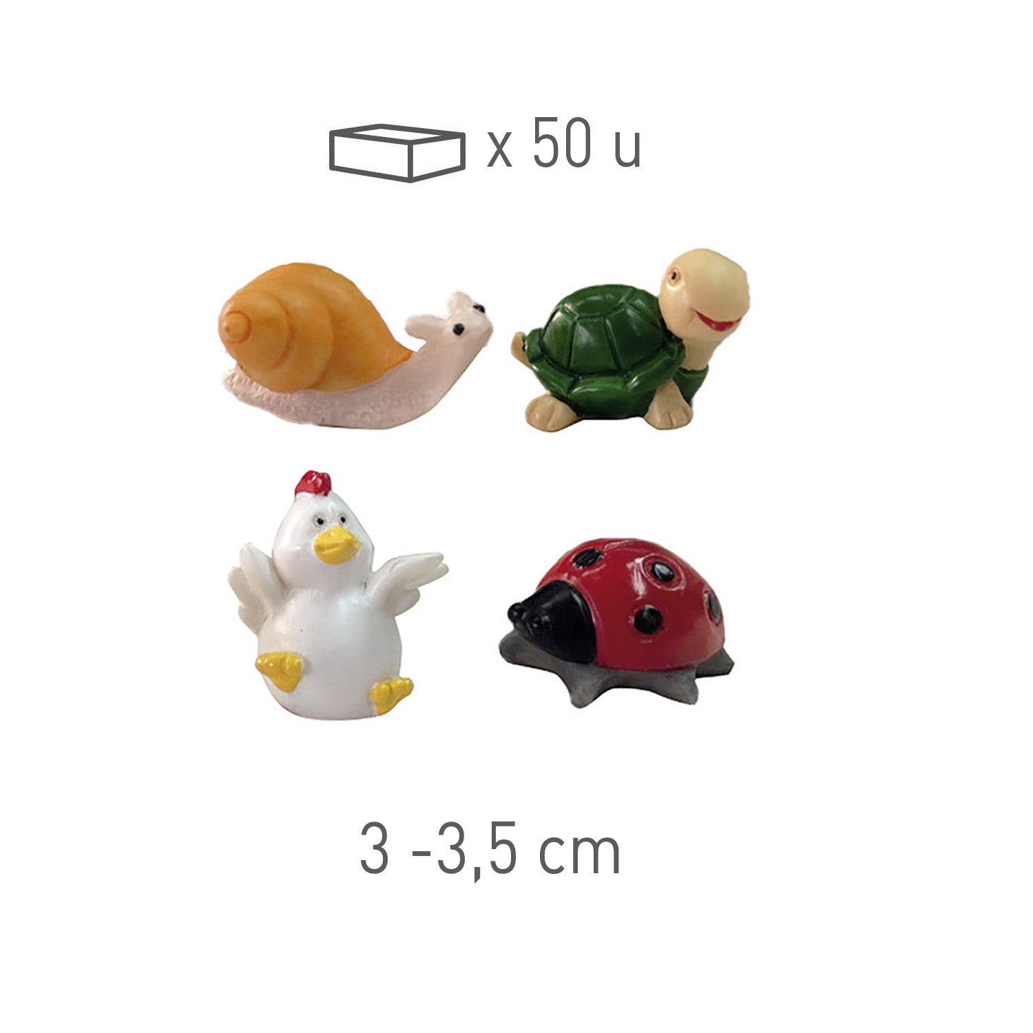 FIGURAS RESINA ROSCÓN 3D ANIMALES SURTIDOS 3-3.5CM