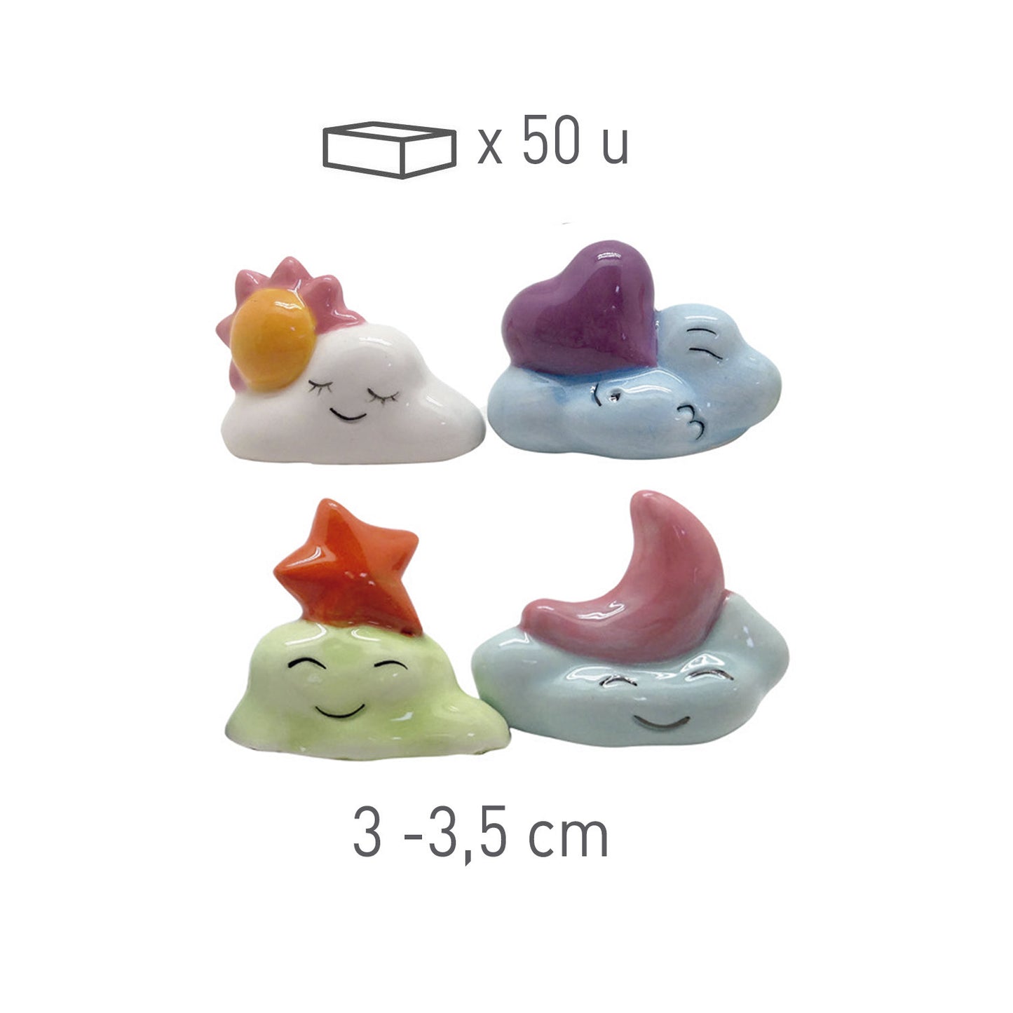 CHRISTMAS FIGURINES HAPPY CLOUDS 3.5-4CM