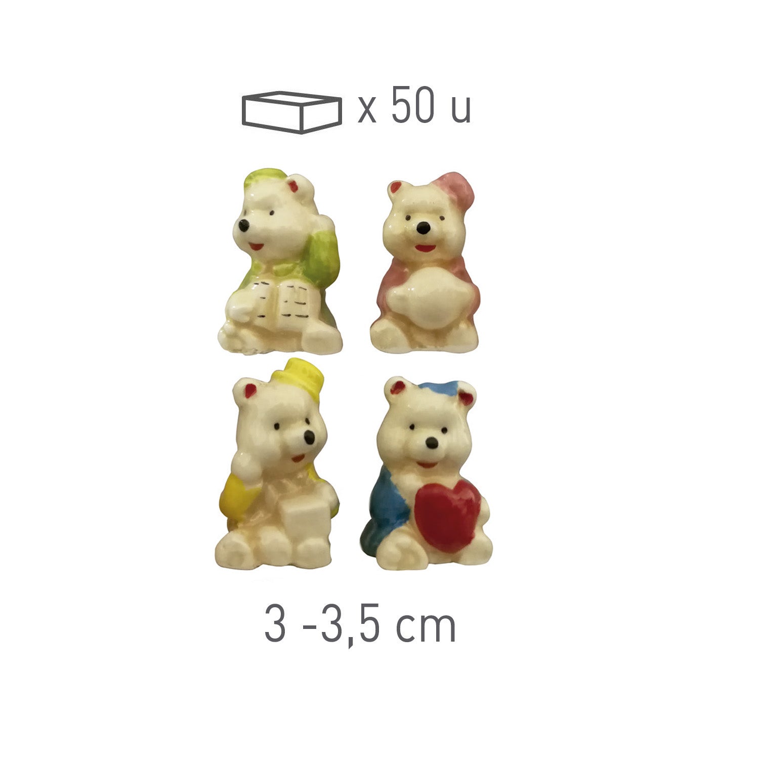 FIGURINE DI NATALE ORSI 3,5-4CM