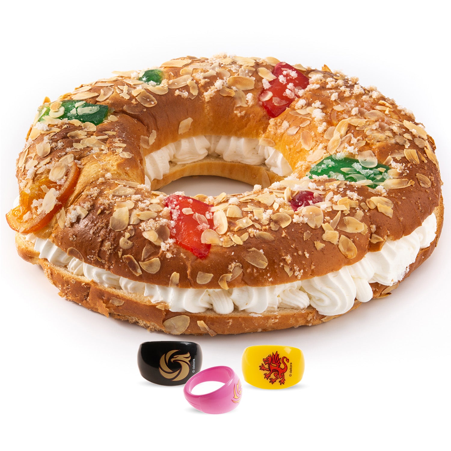 FIGURAS PARA ROSCÓN PLÁSTICO ANILLOS COLORES 3-3.5CM