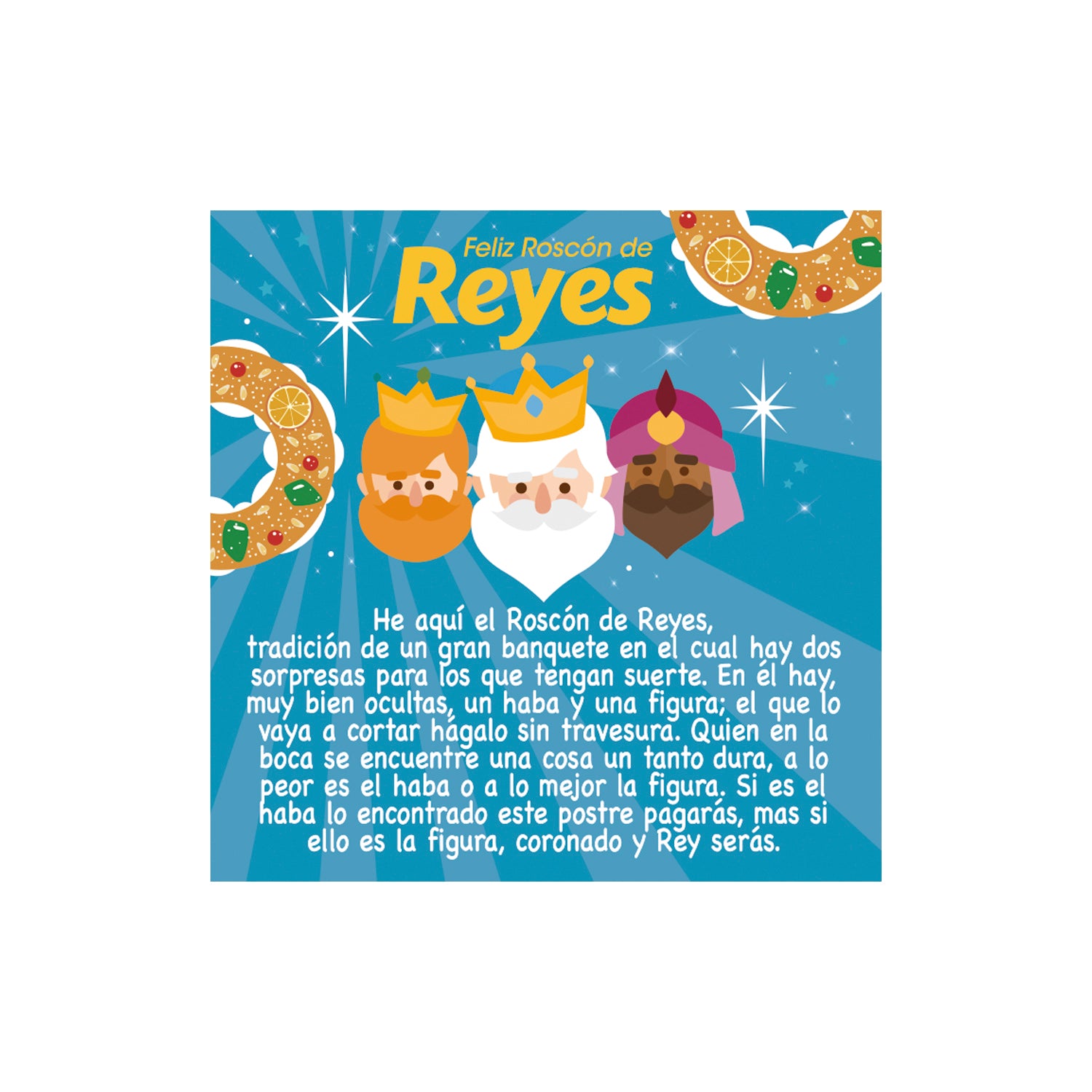 CHRISTMAS CAKE CARD SPANISH 6X6CM