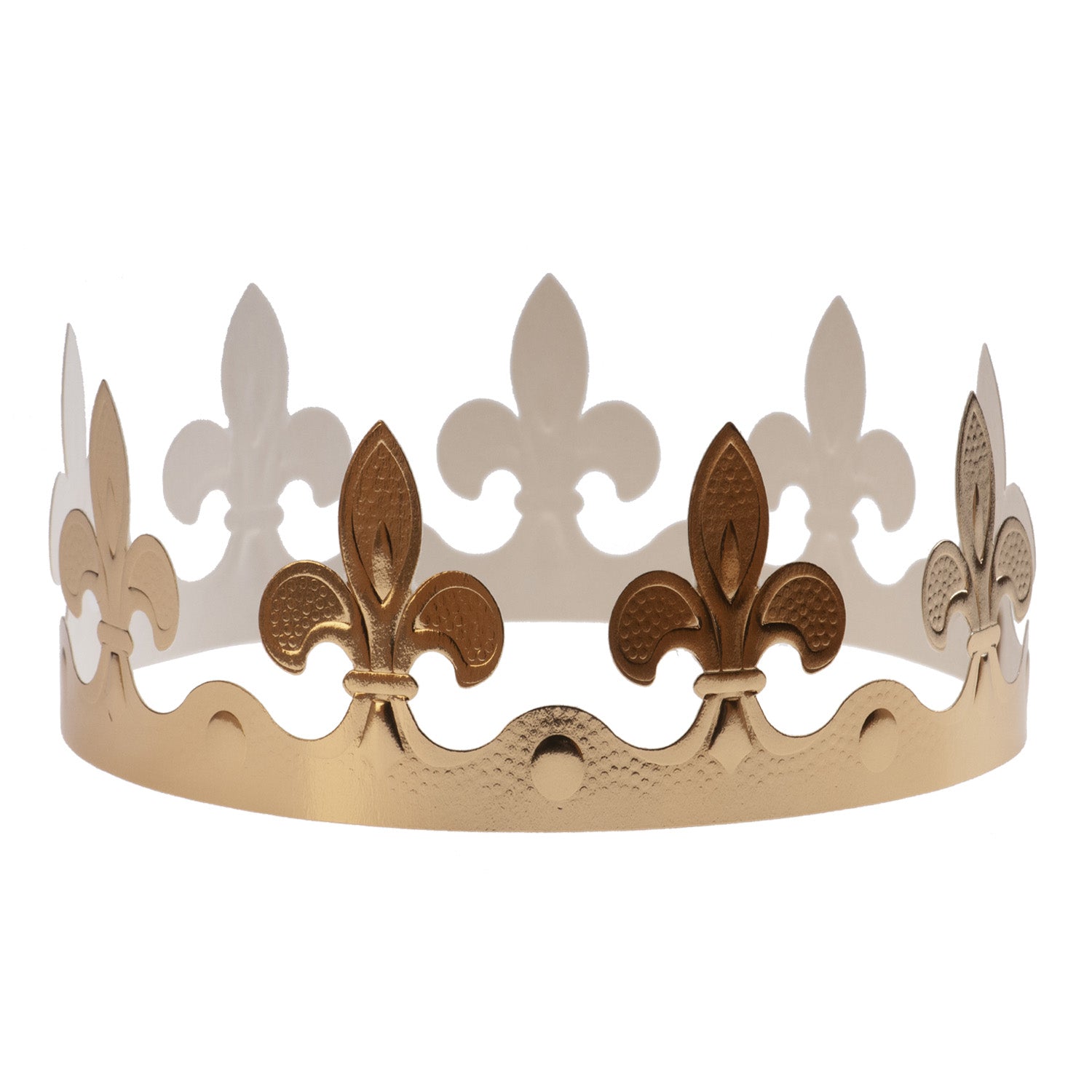 COURONNE DORÉE FLEUR DE LYS 50X5.5CM